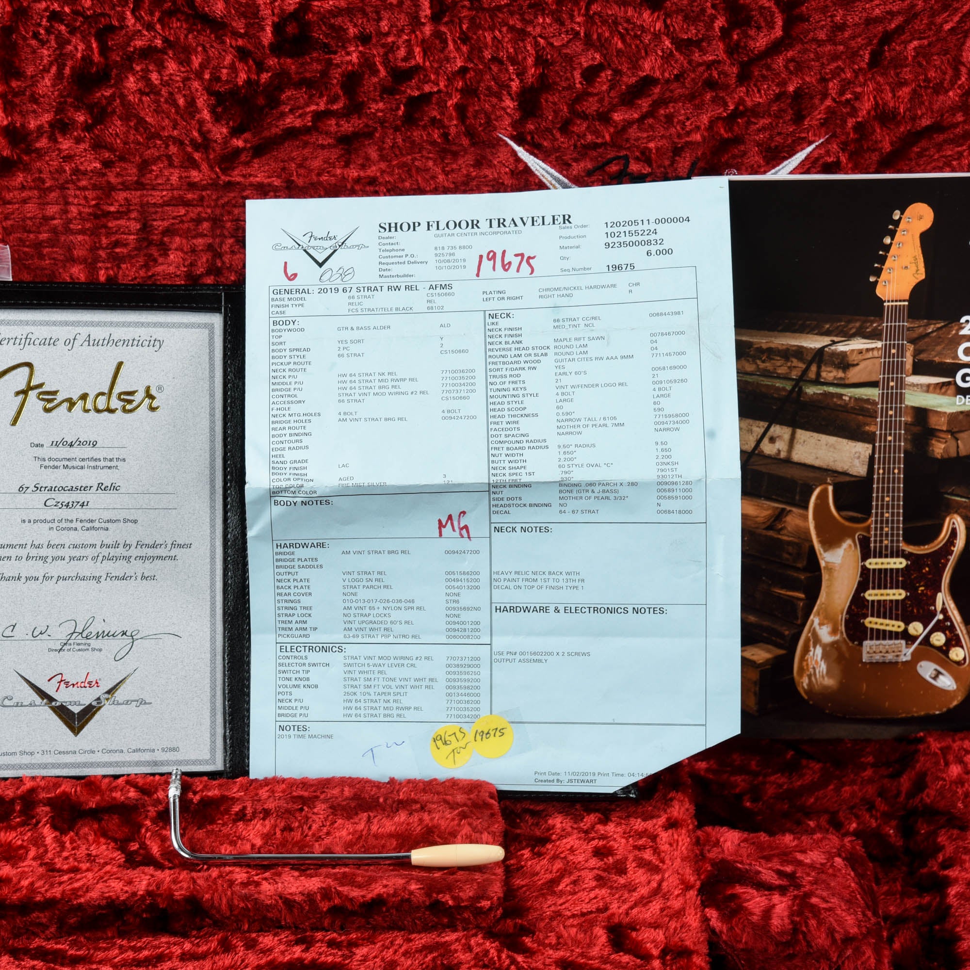 Fender Custom Shop '67 Reissue Stratocaster Relic Firemist Silver 2019 Electric Guitars / Solid Body