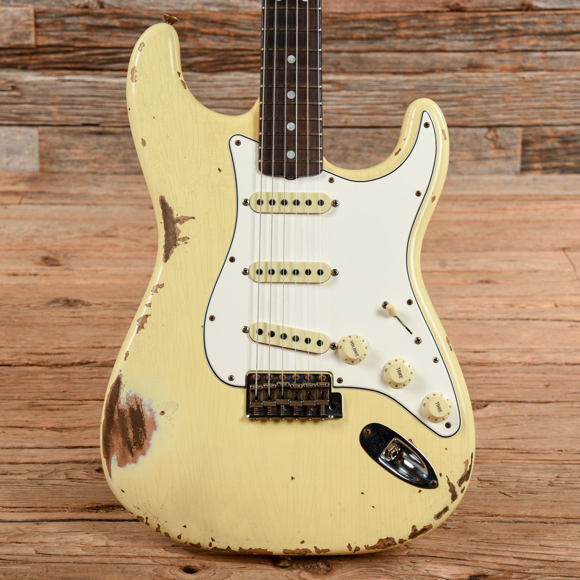 Fender Custom Shop '67 Stratocaster Heavy Relic Aged White Blonde 2021 Electric Guitars / Solid Body