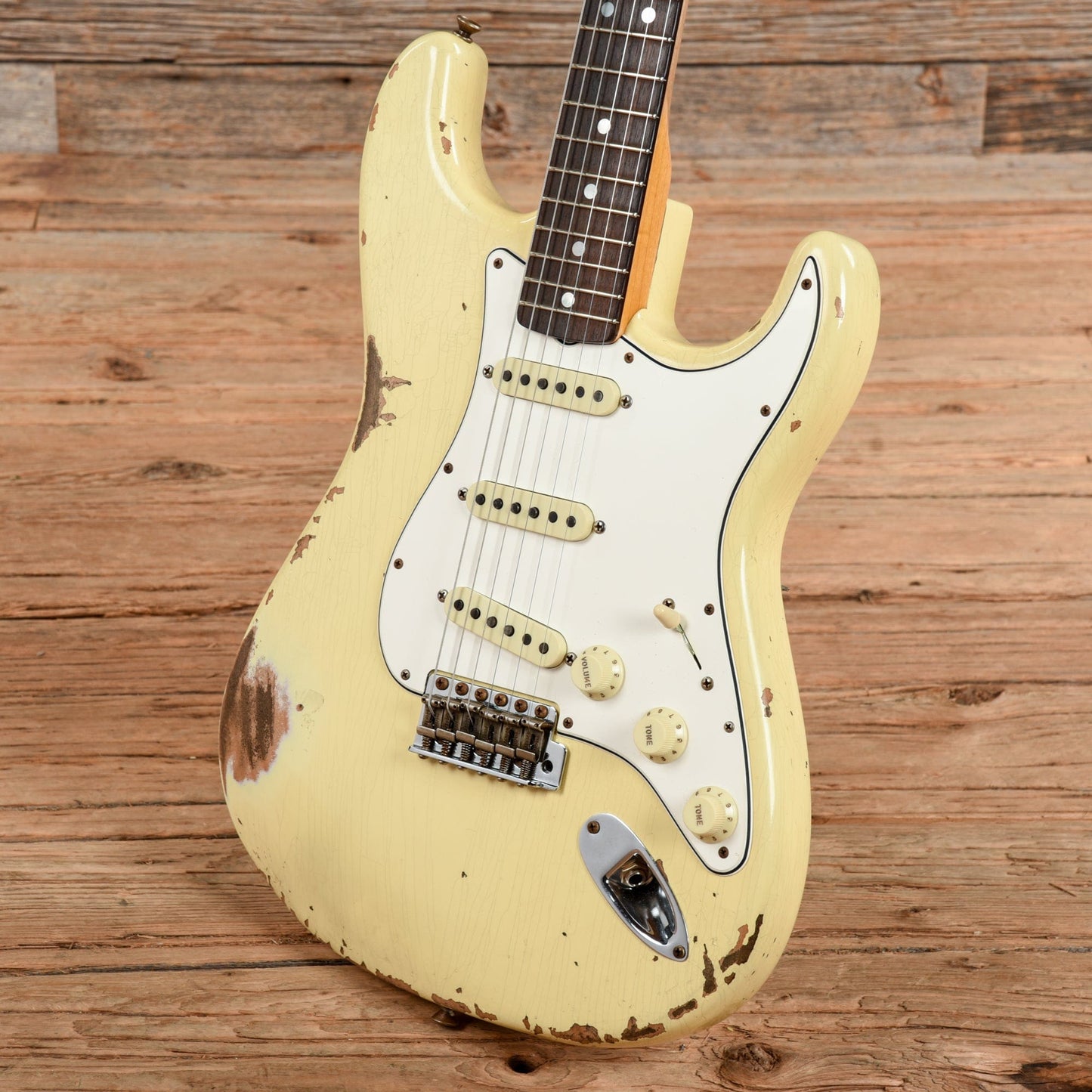 Fender Custom Shop '67 Stratocaster Heavy Relic Aged White Blonde 2021 Electric Guitars / Solid Body