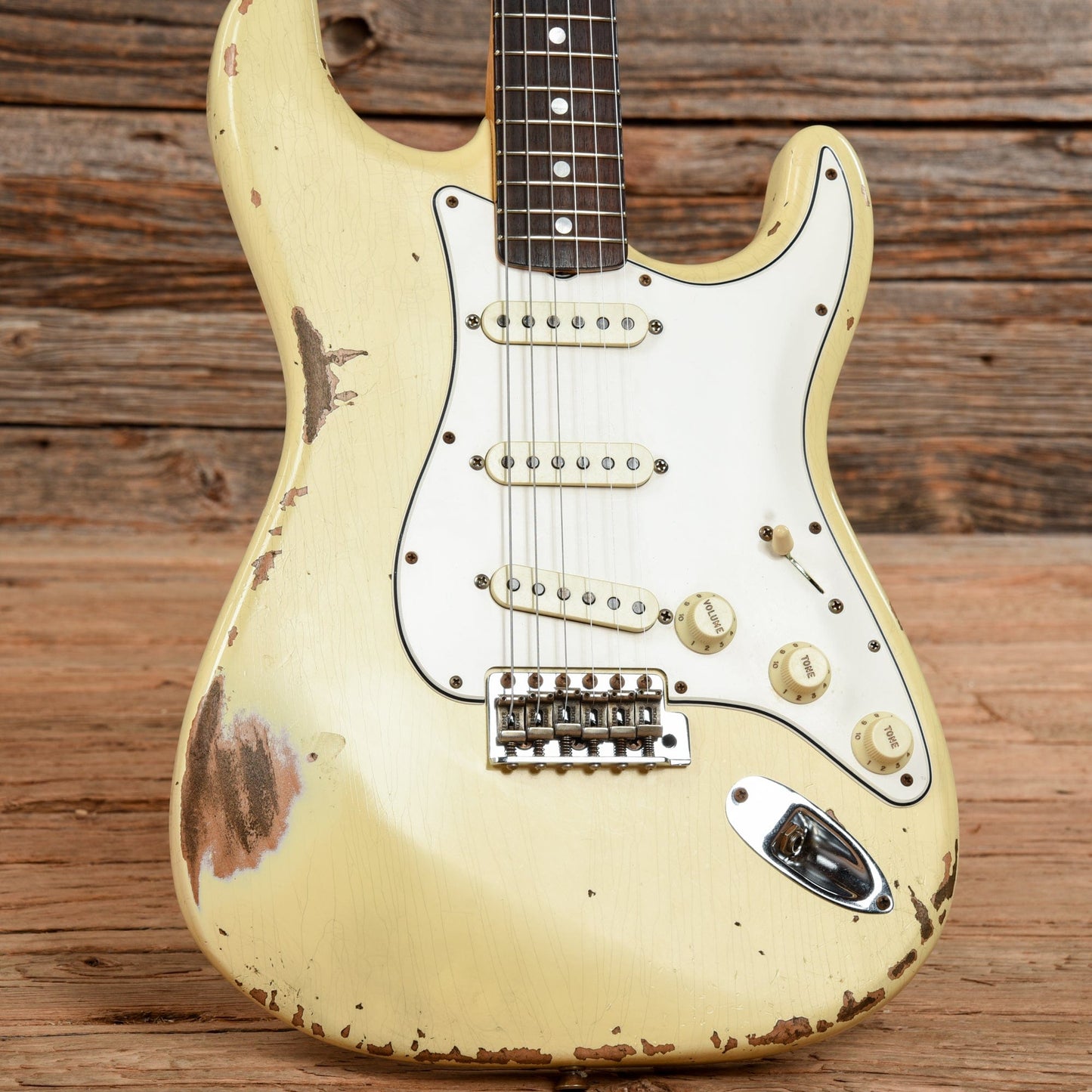 Fender Custom Shop '67 Stratocaster Heavy Relic Aged White Blonde 2021 Electric Guitars / Solid Body
