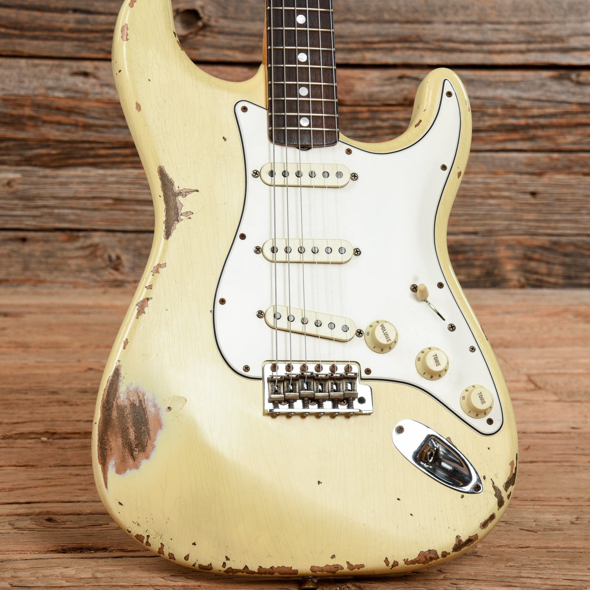 Fender Custom Shop '67 Stratocaster Heavy Relic Aged White Blonde 2021 Electric Guitars / Solid Body