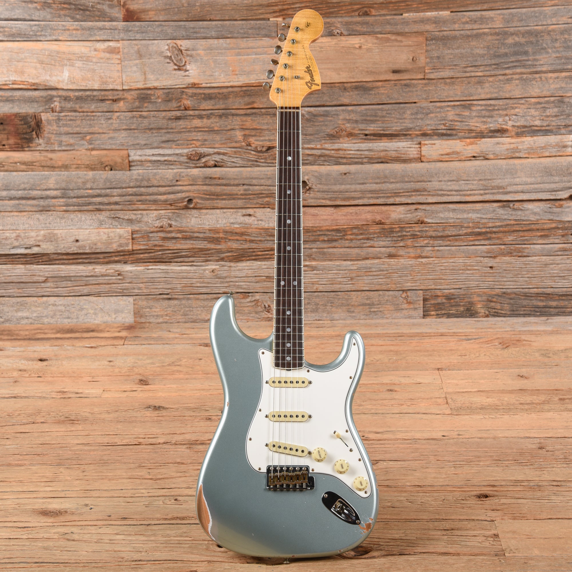 Fender Custom Shop 67 Stratocaster Relic Aged Firemist Silver 2023 Electric Guitars / Solid Body