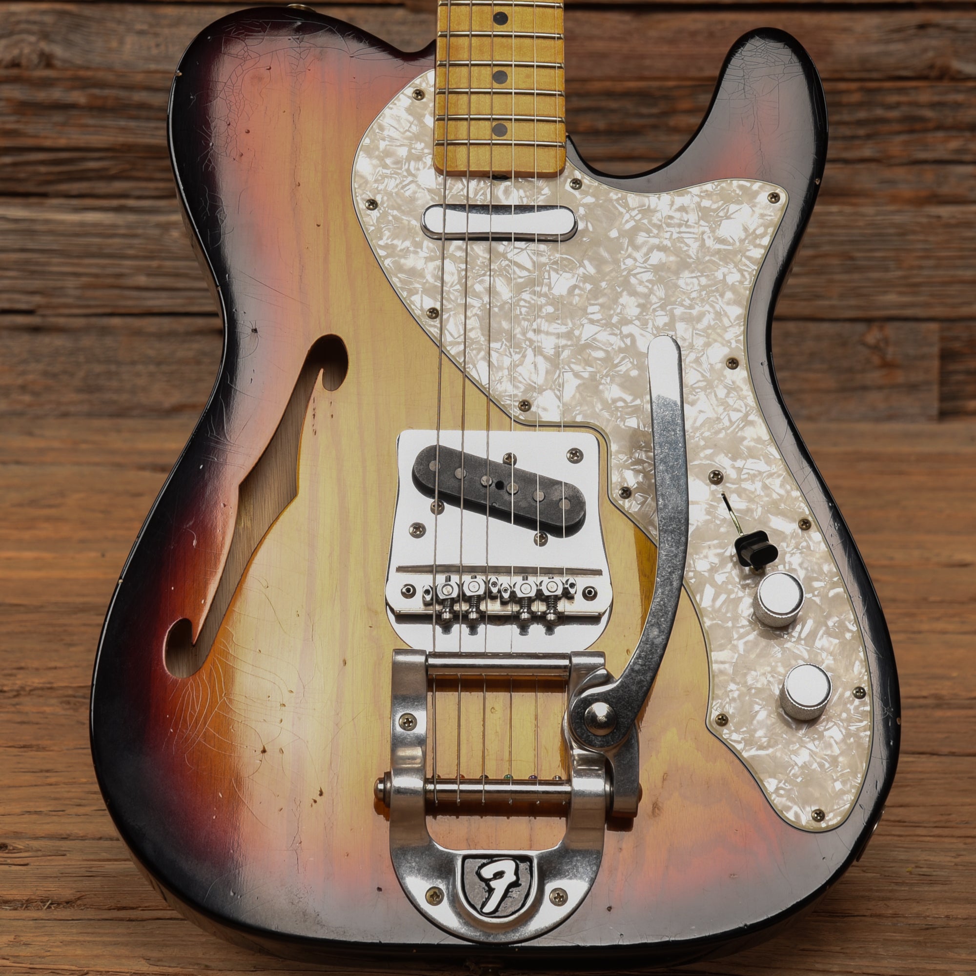 Fender Custom Shop 68 Tele Thinline Journeyman Relic Sunburst 2023 Electric Guitars / Solid Body