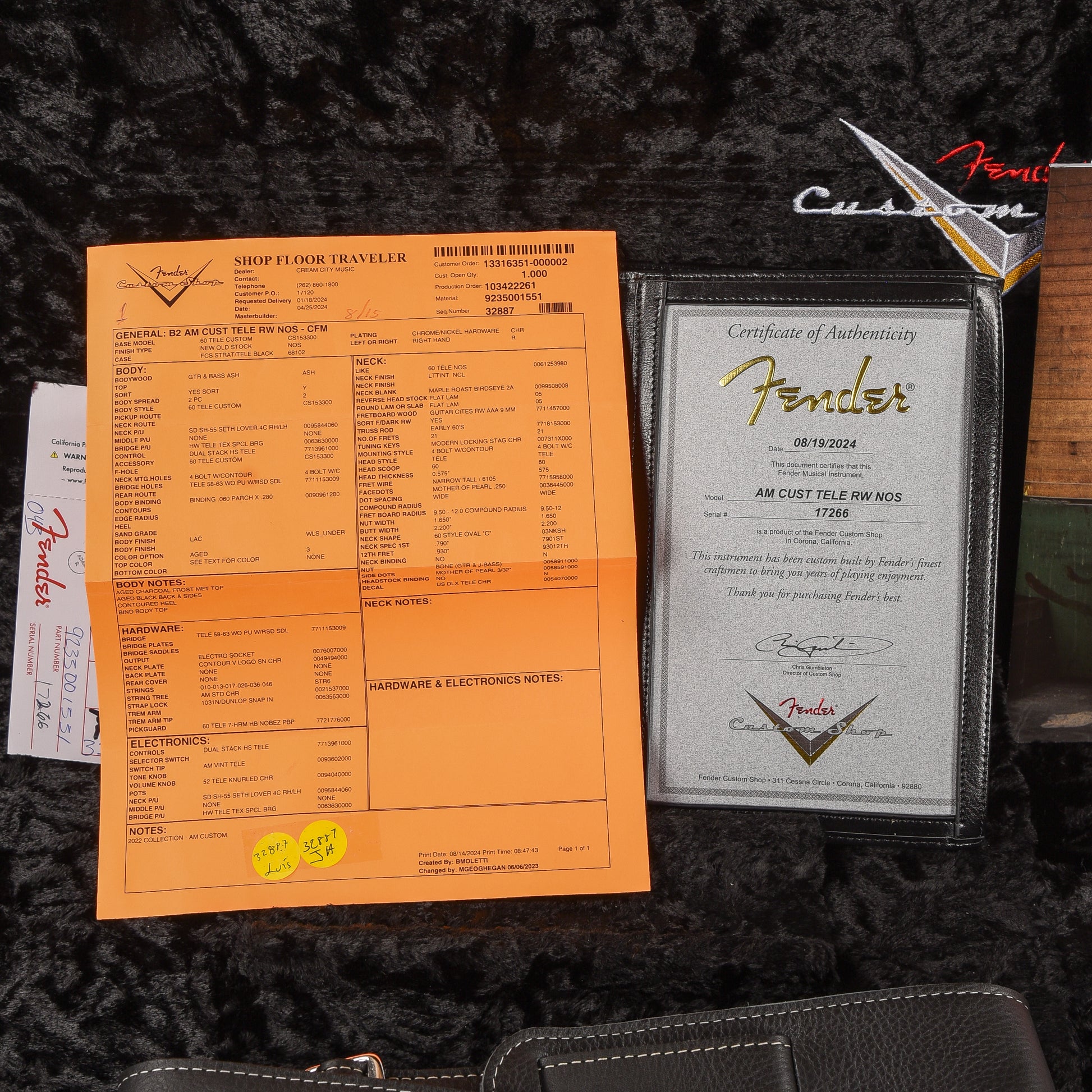 Fender Custom Shop American Custom Telecaster Charcoal Frost Metallic 2024 Electric Guitars / Solid Body