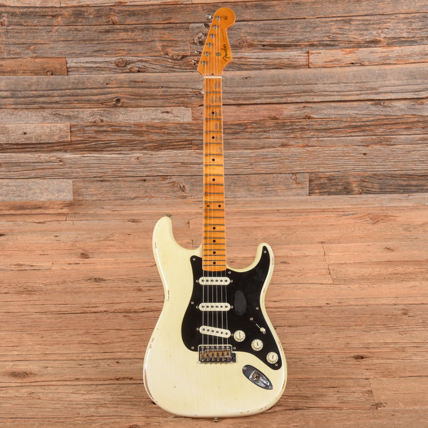 Fender Custom Shop Ancho Poblano Stratocaster Journeyman Relic Opaque White Blonde 2017 Electric Guitars / Solid Body
