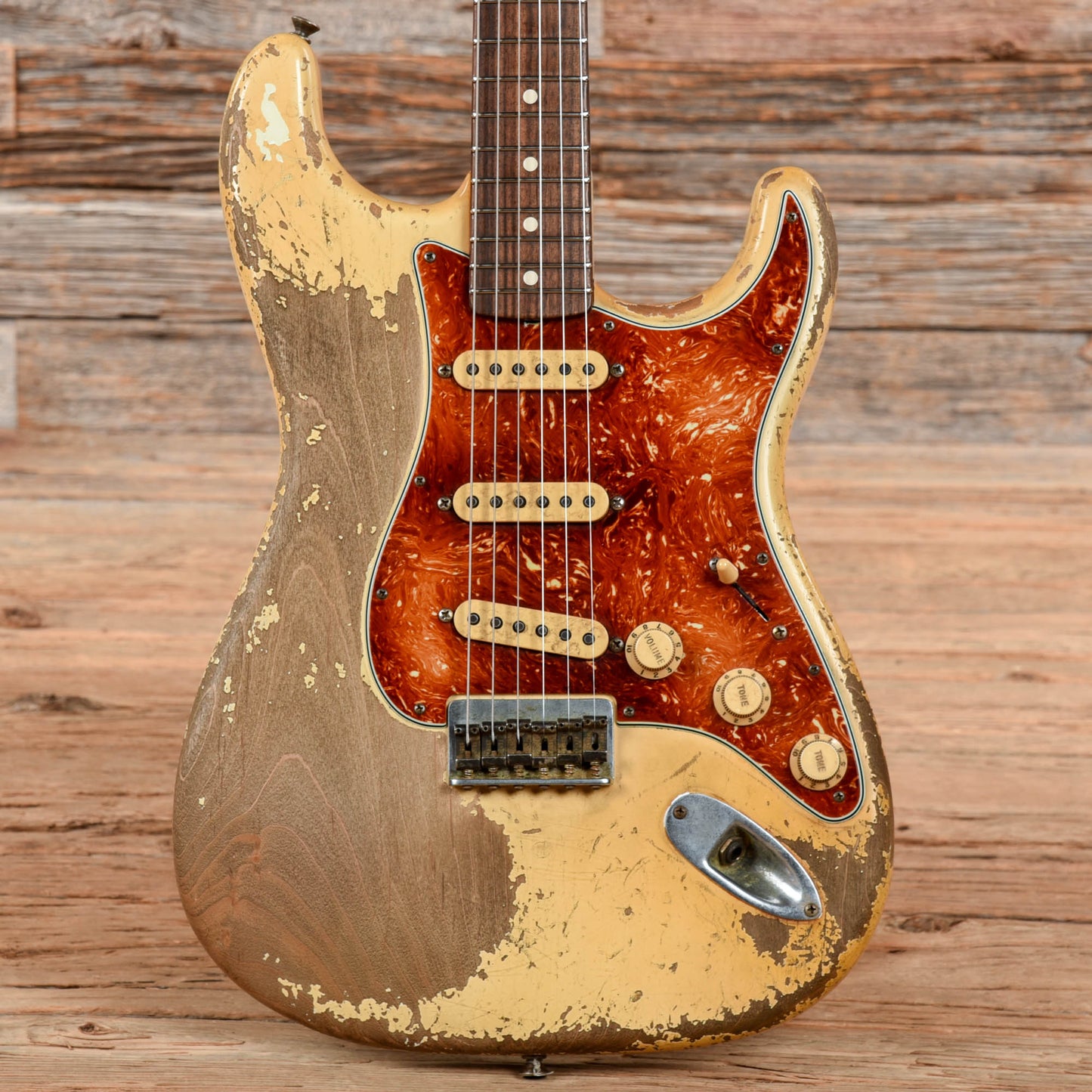 Fender Custom Shop Apprentice Built by George Ruiz '63 Stratocaster Hardtail Heavy Relic Aged Olympic White 2021 Electric Guitars / Solid Body