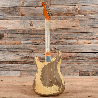 Fender Custom Shop Apprentice Built by George Ruiz '63 Stratocaster Hardtail Heavy Relic Aged Olympic White 2021 Electric Guitars / Solid Body