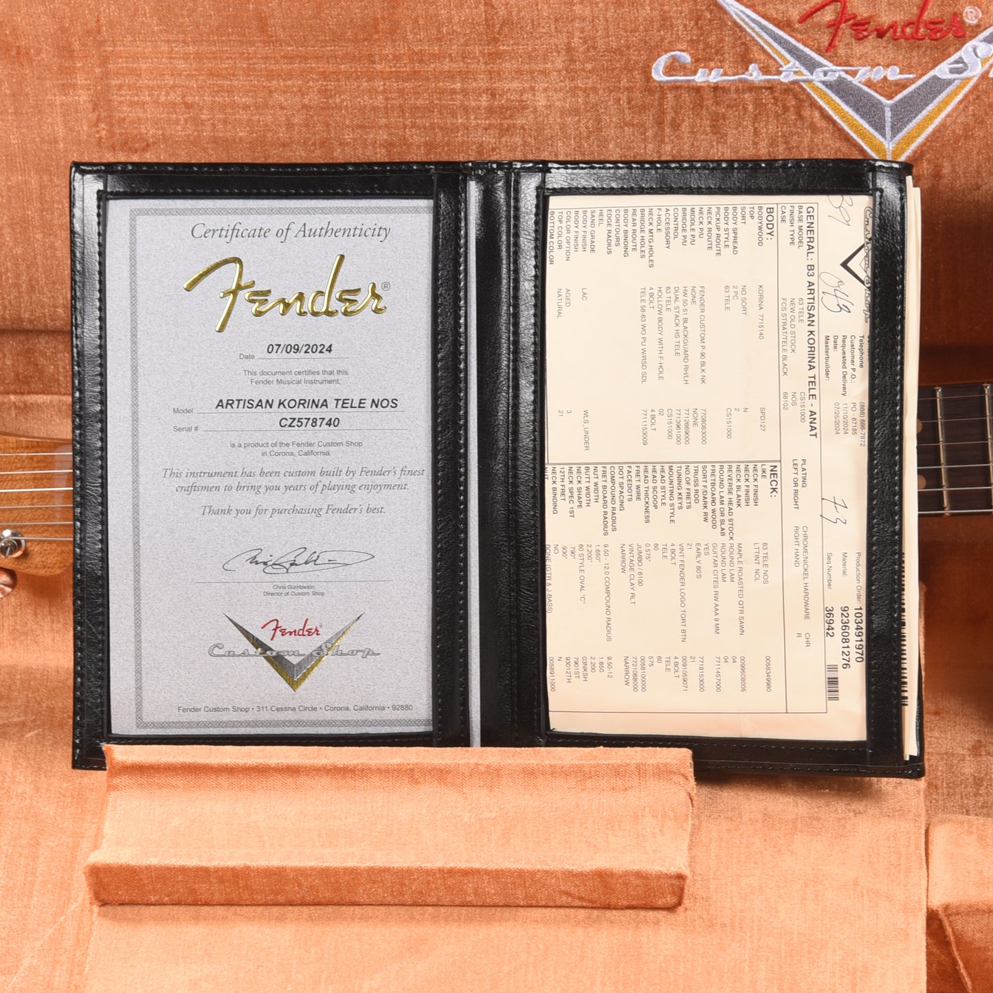 Fender Custom Shop Artisan Korina Telecaster Aged Natural Electric Guitars / Solid Body
