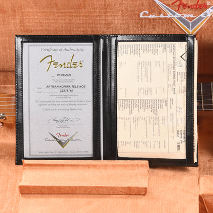 Fender Custom Shop Artisan Korina Telecaster Aged Natural Electric Guitars / Solid Body