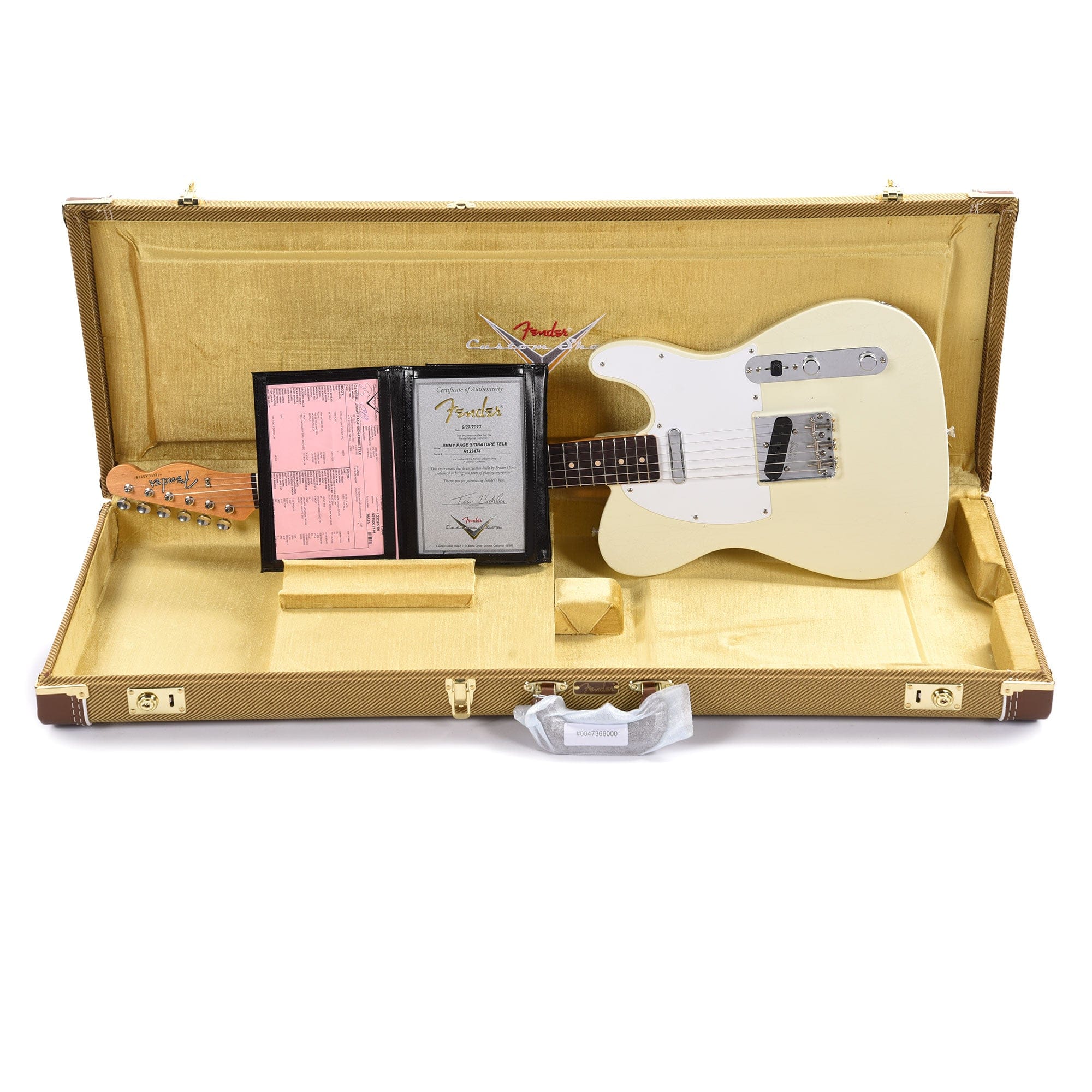 Fender Custom Shop Artist Jimmy Page Signature Telecaster Journeyman Relic White Blonde Electric Guitars / Solid Body