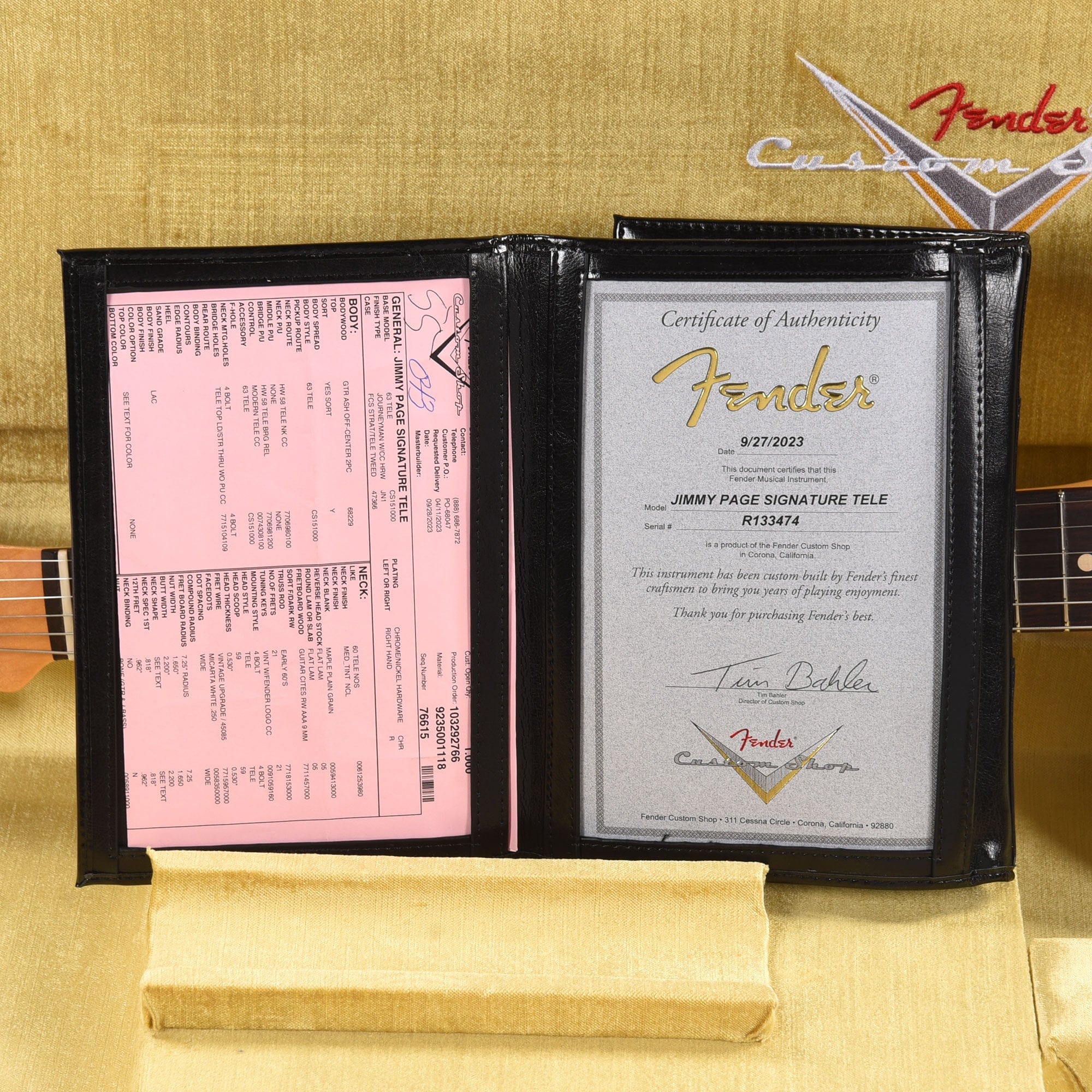 Fender Custom Shop Artist Jimmy Page Signature Telecaster Journeyman Relic White Blonde Electric Guitars / Solid Body