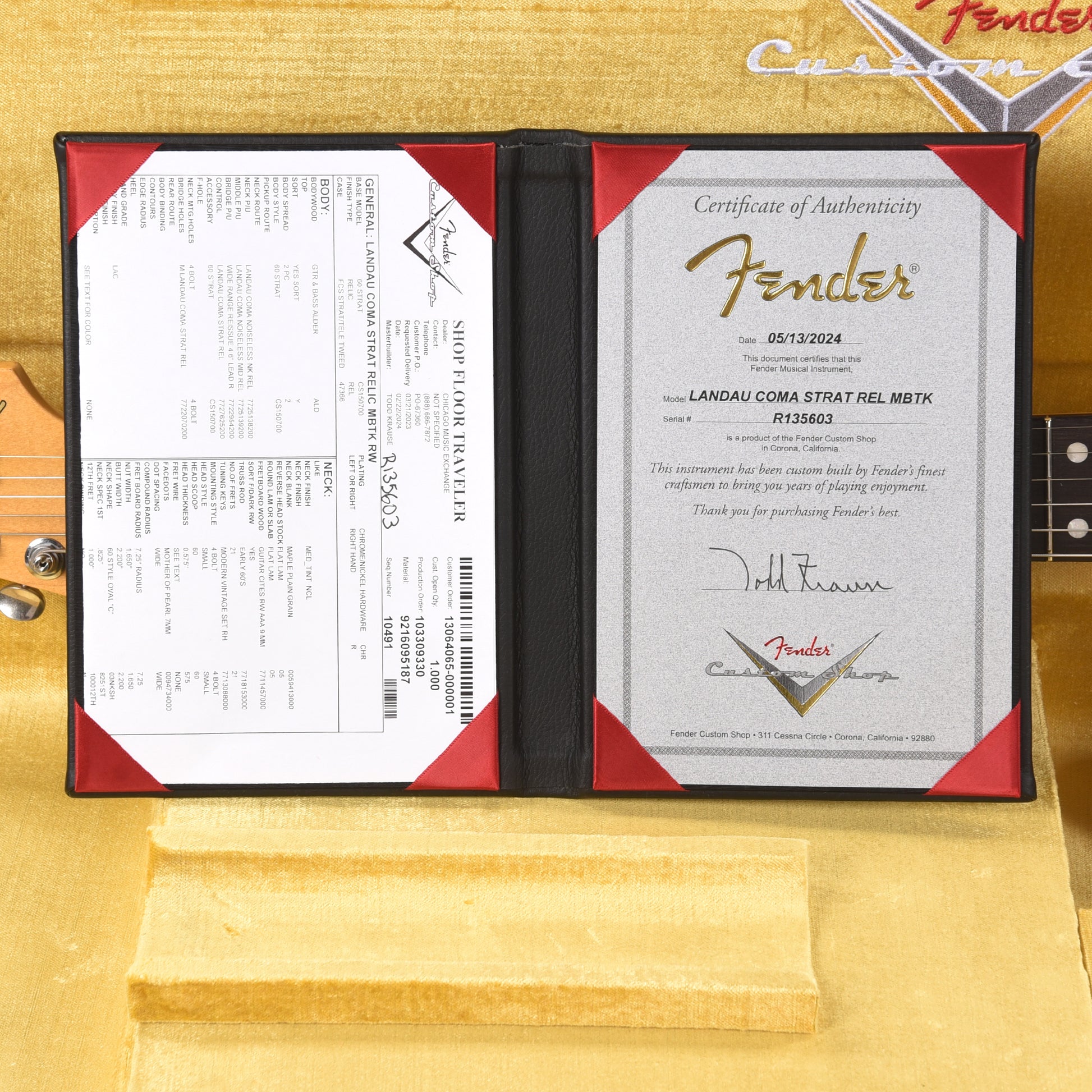 Fender Custom Shop Artist Michael Landau "Coma" Stratocaster Relic Coma Red Master Built by Todd Krause Electric Guitars / Solid Body