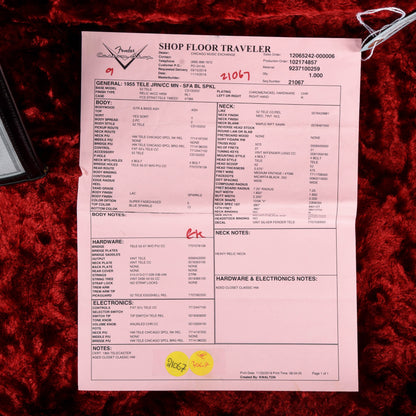 Fender Custom Shop Chicago Special 55 Telecaster Reissue Journeyman Relic Aged Blue Sparkle 2019 Electric Guitars / Solid Body