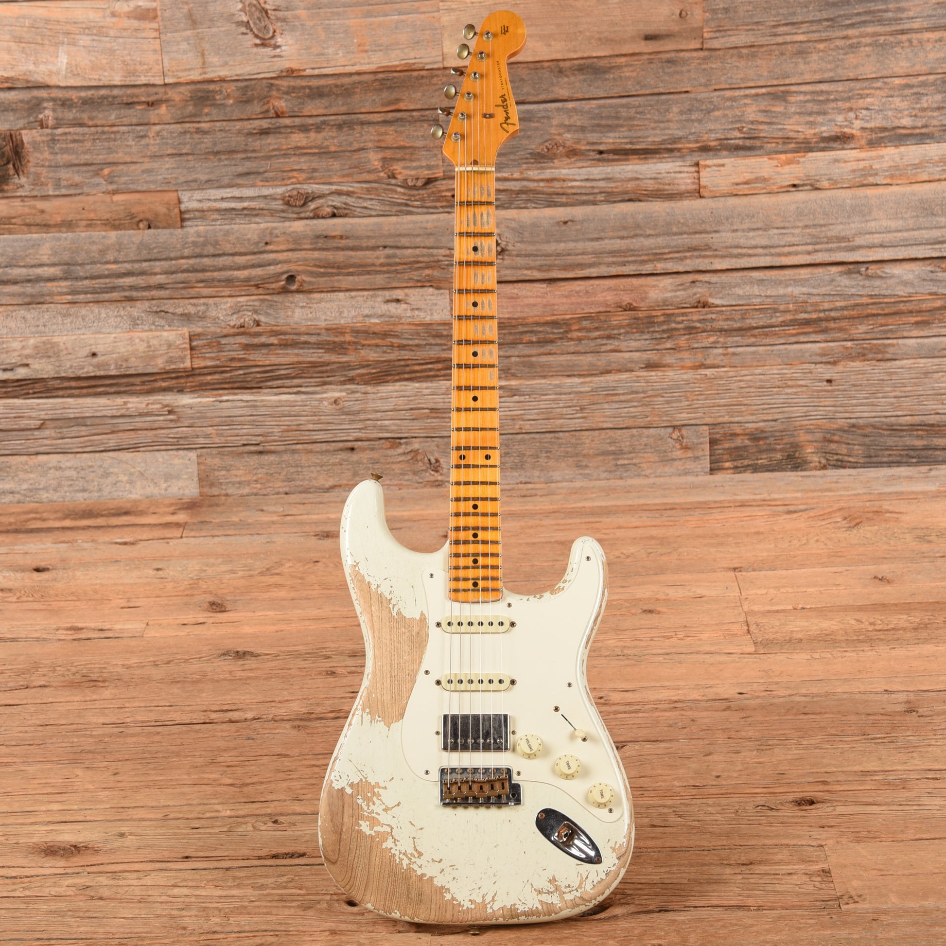 Fender Custom Shop "Chicago Special" '57 Stratocaster Super Heavy Relic Aged Olympic White 2021 Electric Guitars / Solid Body