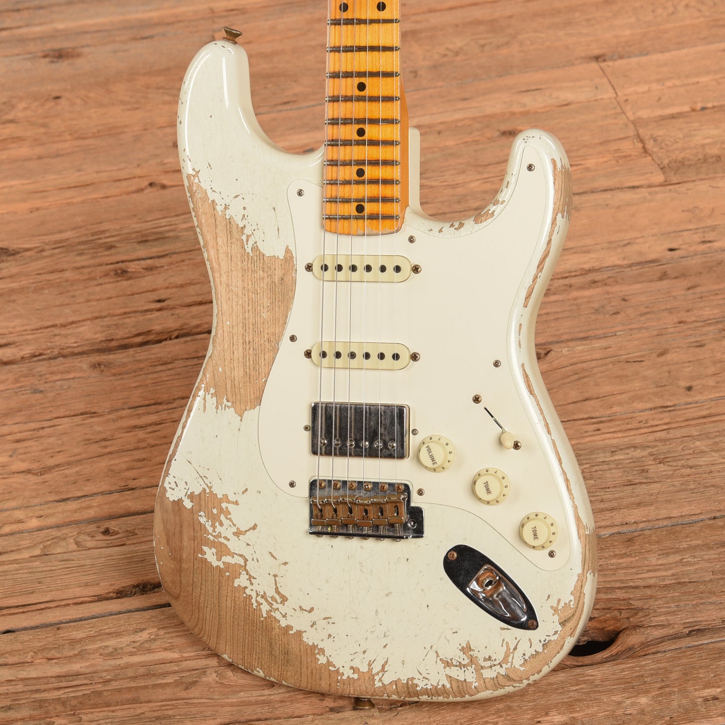 Fender Custom Shop "Chicago Special" '57 Stratocaster Super Heavy Relic Aged Olympic White 2021 Electric Guitars / Solid Body