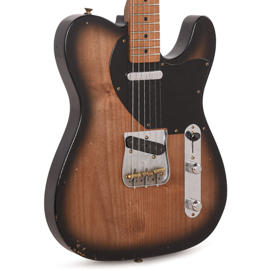 Fender Custom Shop Custom Roasted '50s Telecaster Journeyman Relic Black Burst Master Built by Kyle McMillin Electric Guitars / Solid Body