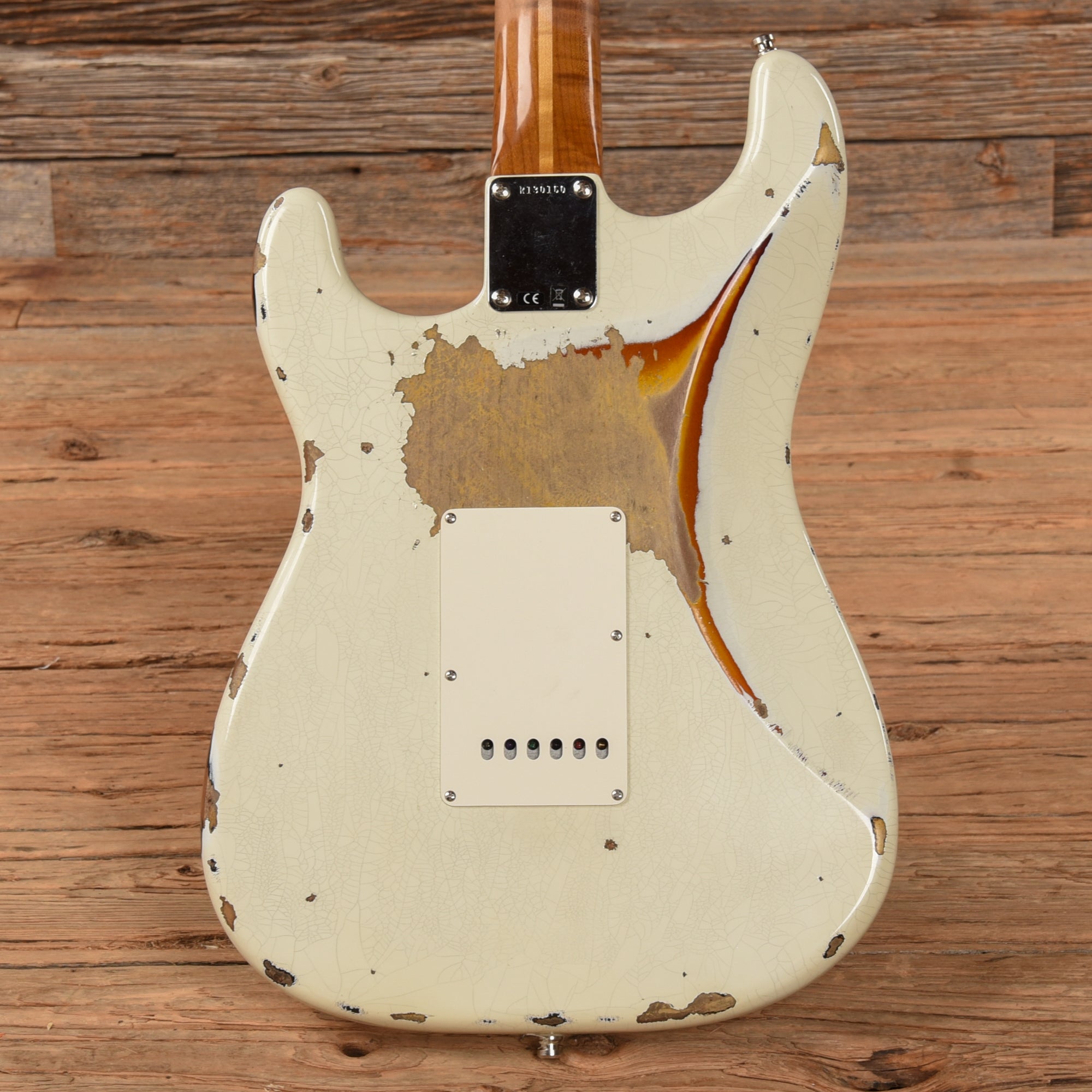 Fender Custom Shop GT11 Stratocaster Relic Olympic White Over Sunburst 2023 Electric Guitars / Solid Body