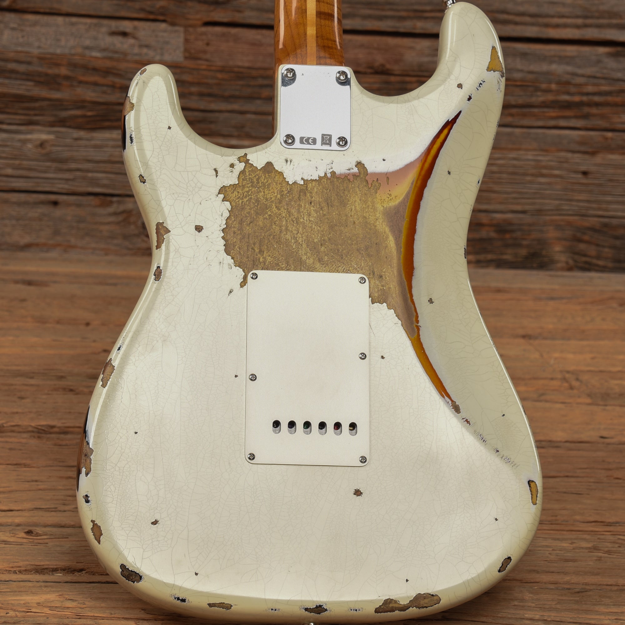 Fender Custom Shop GT11 Stratocaster Relic Olympic White Over Sunburst 2023 Electric Guitars / Solid Body