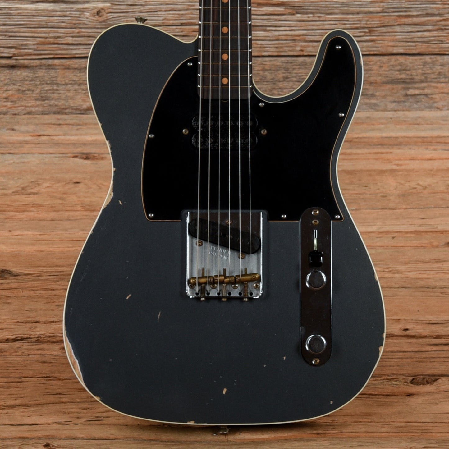 Fender Custom Shop HS Telecaster Custom Aged Charcoal Frost Metallic 2023 Electric Guitars / Solid Body