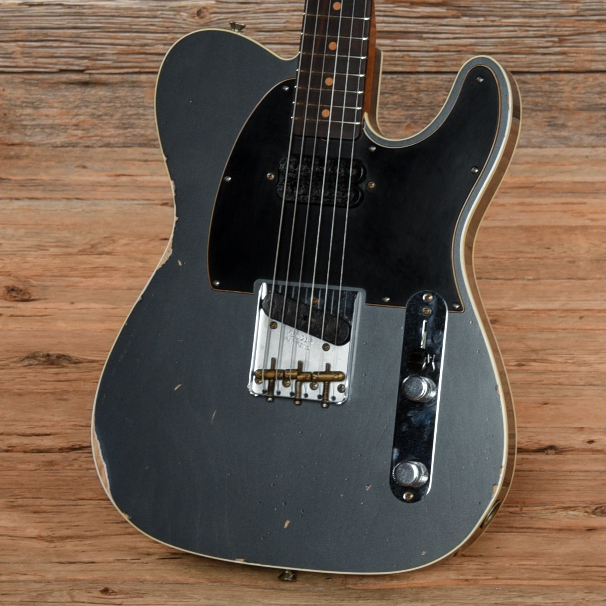 Fender Custom Shop HS Telecaster Custom Aged Charcoal Frost Metallic 2023 Electric Guitars / Solid Body