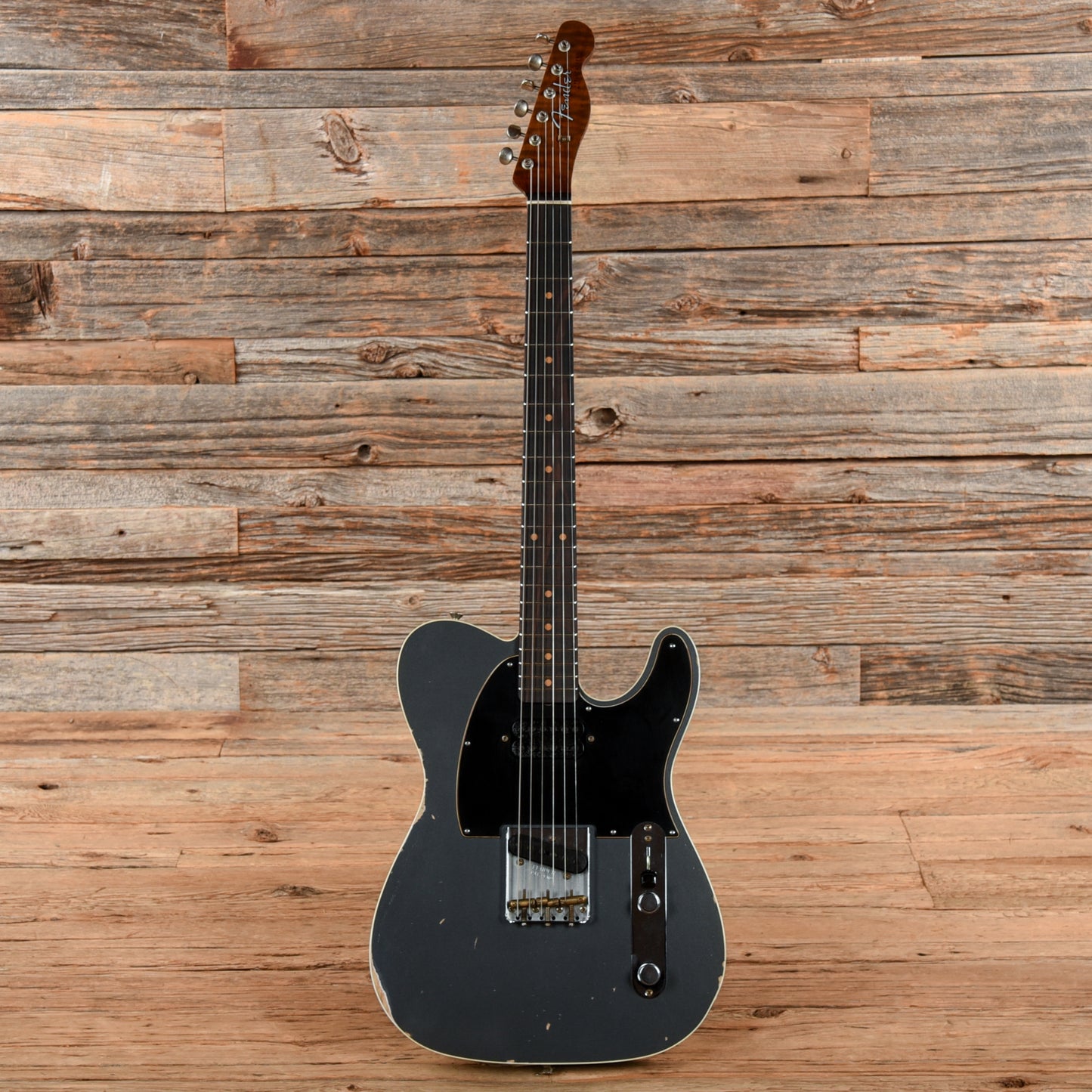 Fender Custom Shop HS Telecaster Custom Aged Charcoal Frost Metallic 2023 Electric Guitars / Solid Body