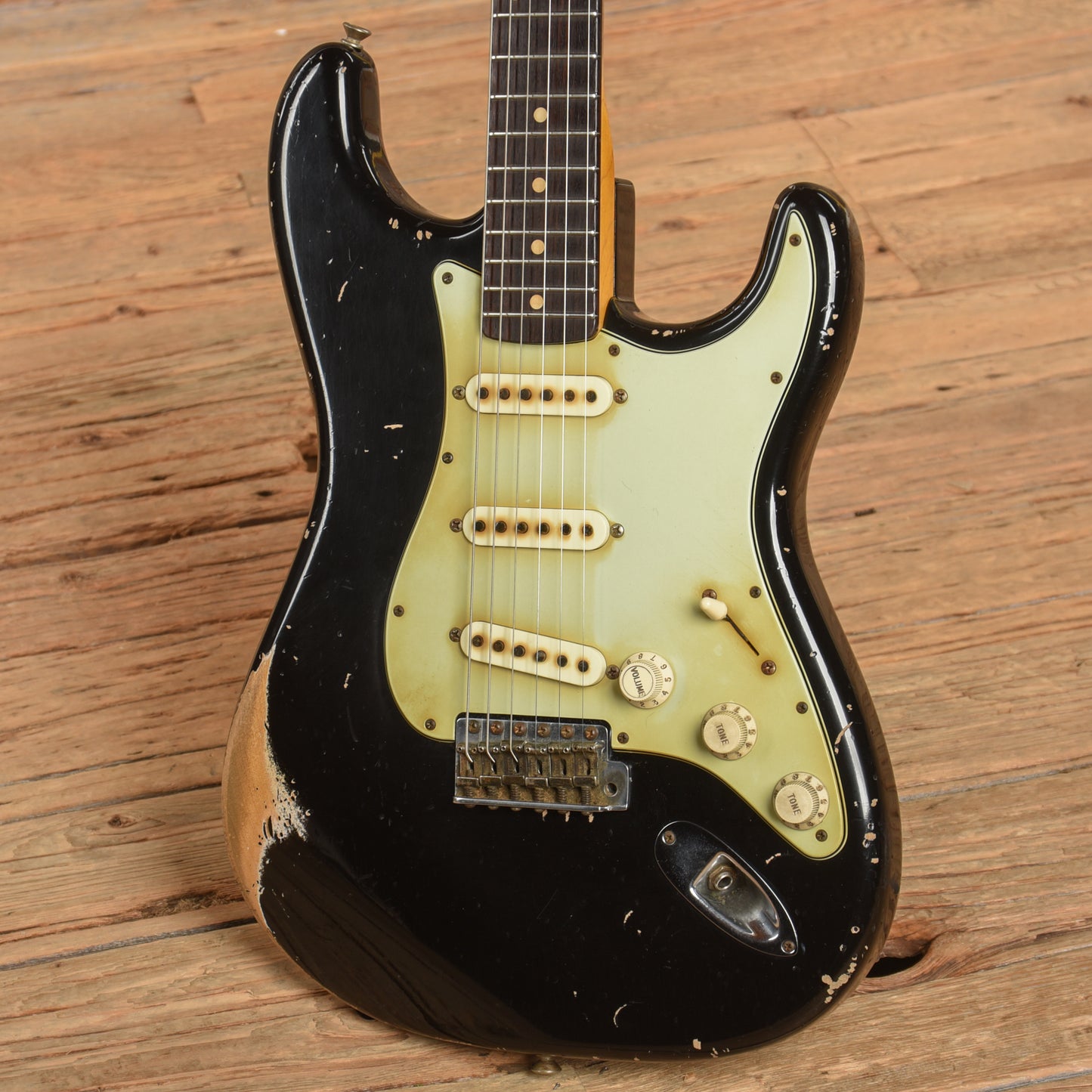 Fender Custom Shop John Cruz MVP '60 Stratocaster Relic Aged Black 2015 Electric Guitars / Solid Body
