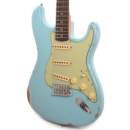 Fender Custom Shop Late '62 Stratocaster Relic w/Closet Classic Faded Aged Daphne Blue Electric Guitars / Solid Body