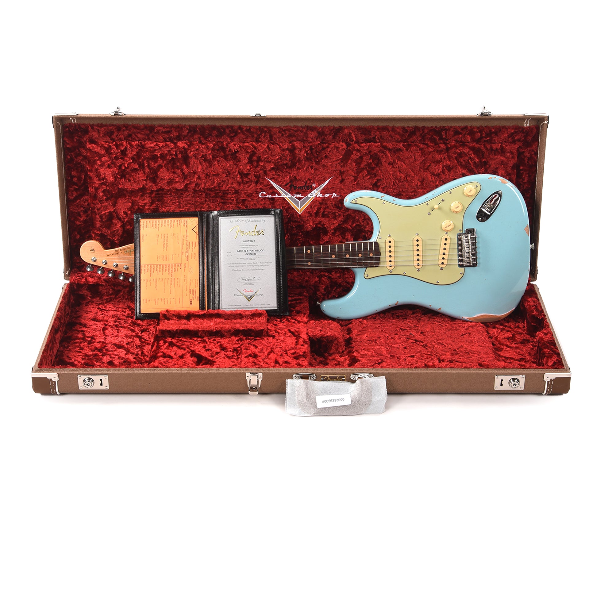 Fender Custom Shop Late '62 Stratocaster Relic w/Closet Classic Faded Aged Daphne Blue Electric Guitars / Solid Body