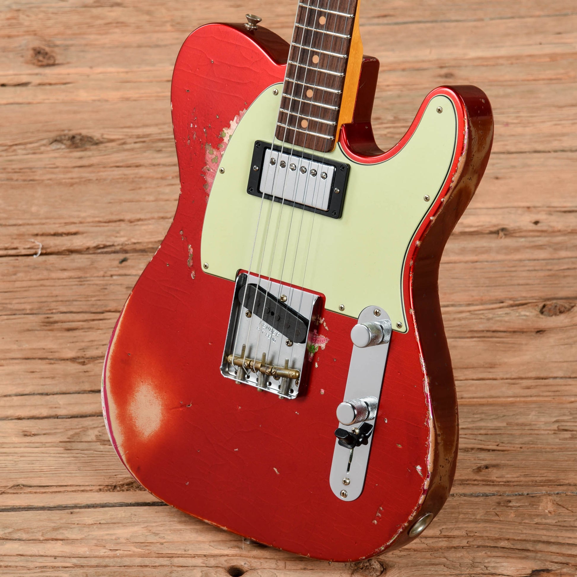 Fender Custom Shop Limited 60s HS Telecaster Relic Aged Candy Apple Red Over Pink Paisley 2023 Electric Guitars / Solid Body