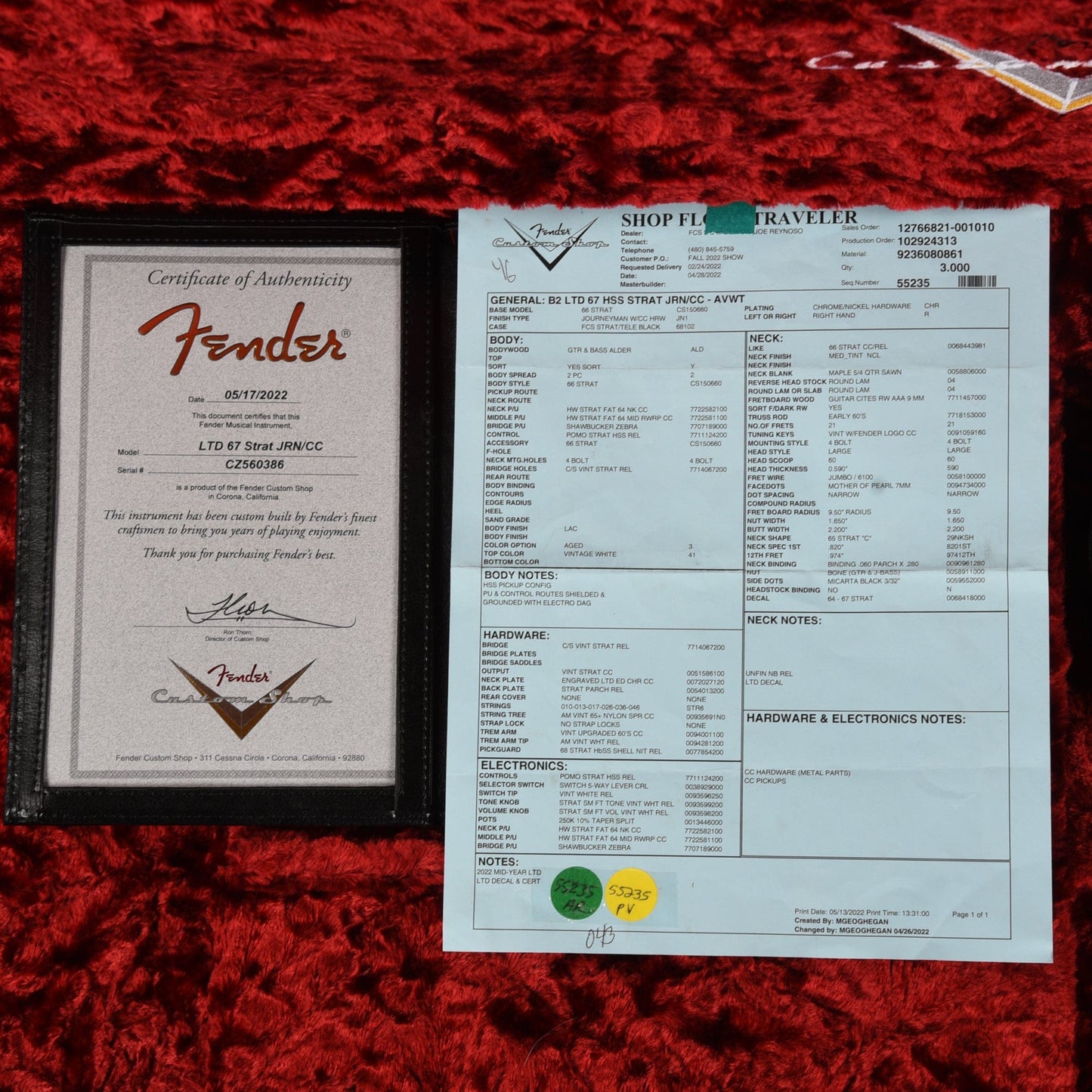 Fender Custom Shop Limited '67 Stratocaster HSS Journeyman Relic Aged Vintage White 2022 Electric Guitars / Solid Body