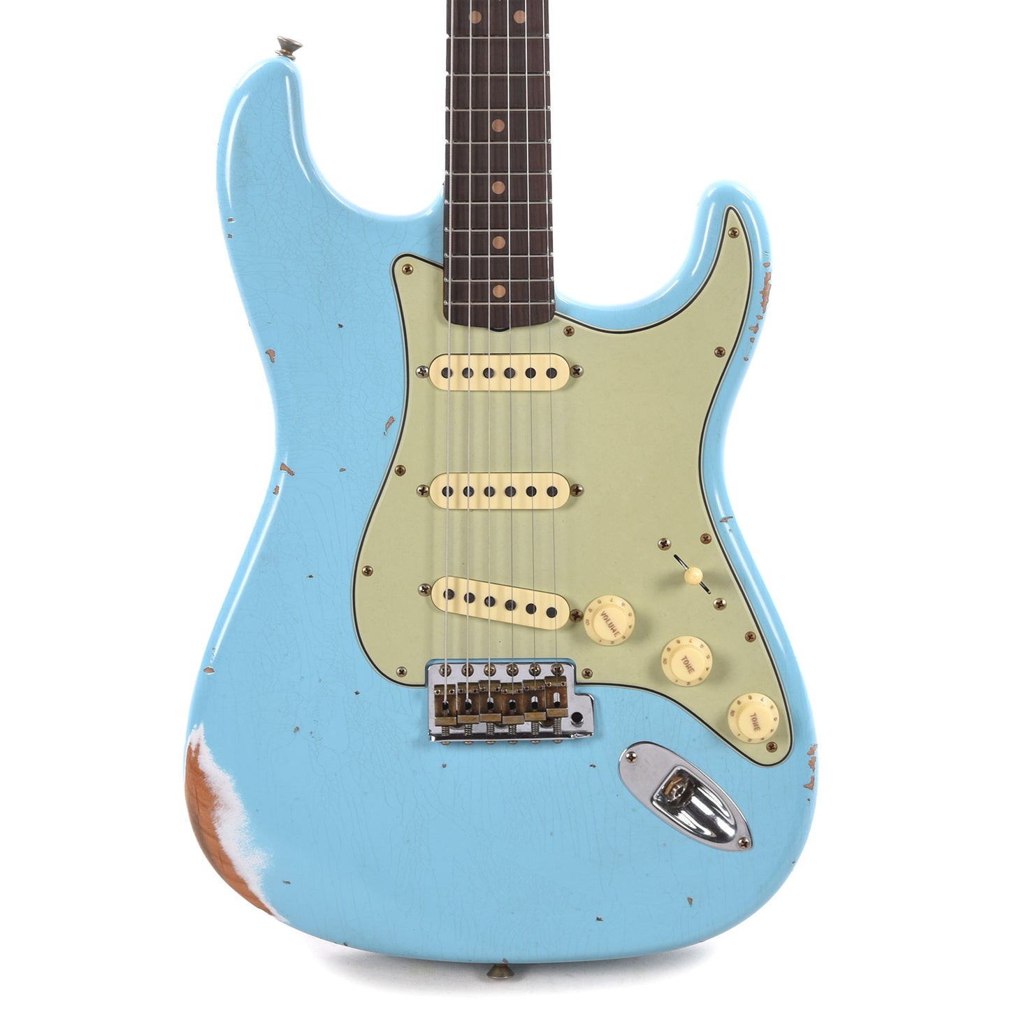 Fender Custom Shop Limited Edition 1964 L-Series Stratocaster Heavy Relic Aged Daphne Blue Electric Guitars / Solid Body