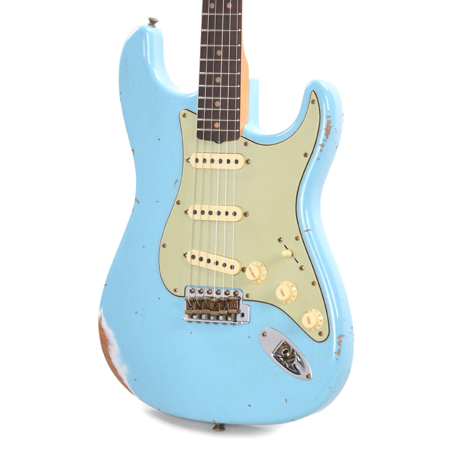 Fender Custom Shop Limited Edition 1964 L-Series Stratocaster Heavy Relic Aged Daphne Blue Electric Guitars / Solid Body