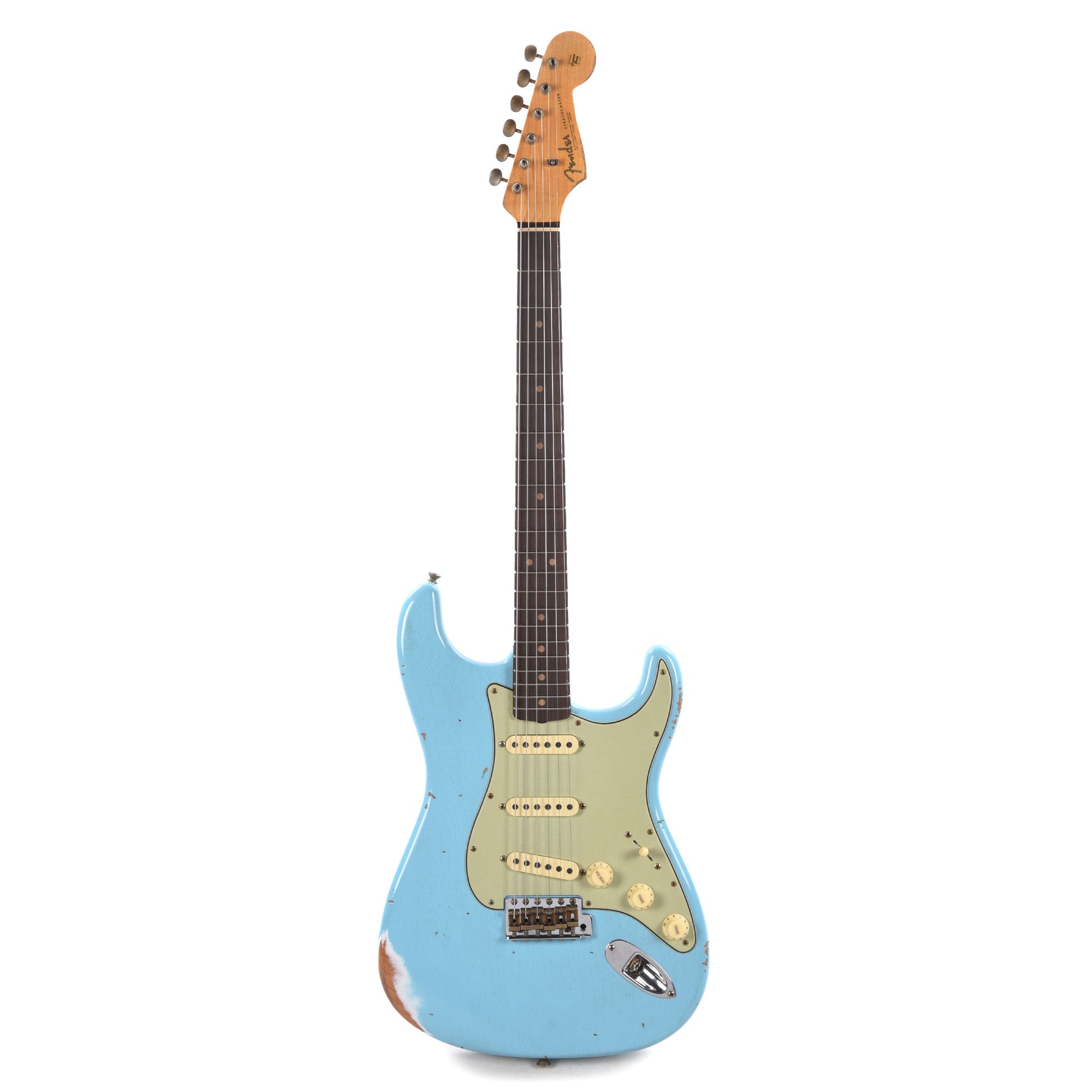 Fender Custom Shop Limited Edition 1964 L-Series Stratocaster Heavy Relic Aged Daphne Blue Electric Guitars / Solid Body