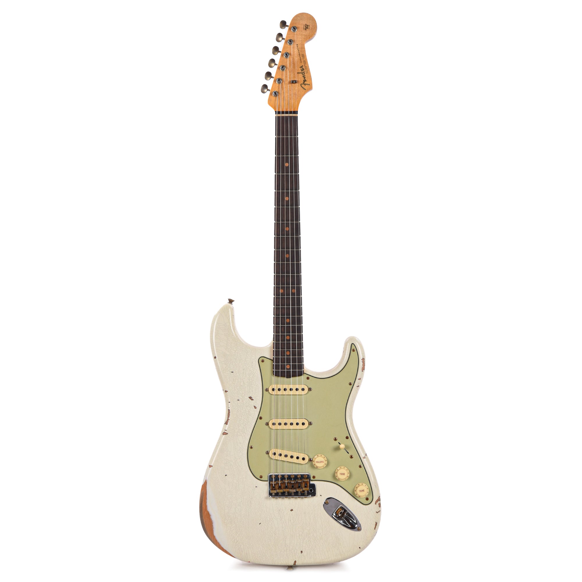 Fender Custom Shop Limited Edition 1964 L-Series Stratocaster Heavy Relic Aged Olympic White Electric Guitars / Solid Body