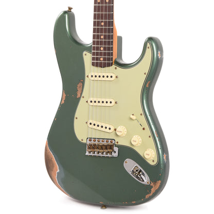 Fender Custom Shop Limited Edition 1964 L-Series Stratocaster Heavy Relic Aged Sage Green Metallic Electric Guitars / Solid Body
