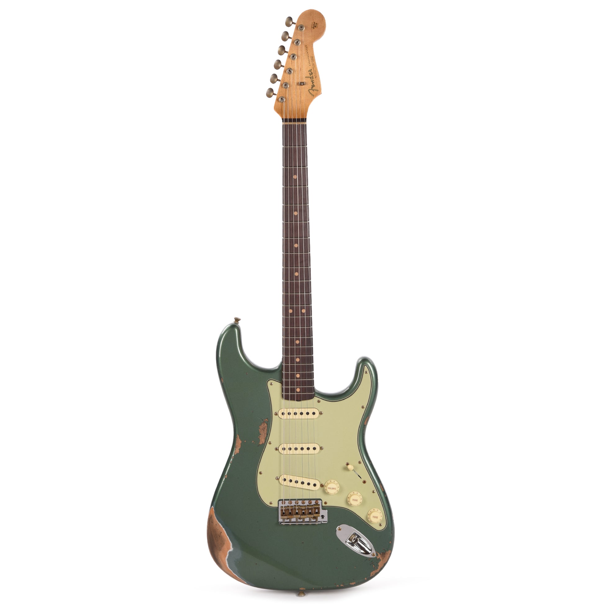 Fender Custom Shop Limited Edition 1964 L-Series Stratocaster Heavy Relic Aged Sage Green Metallic Electric Guitars / Solid Body