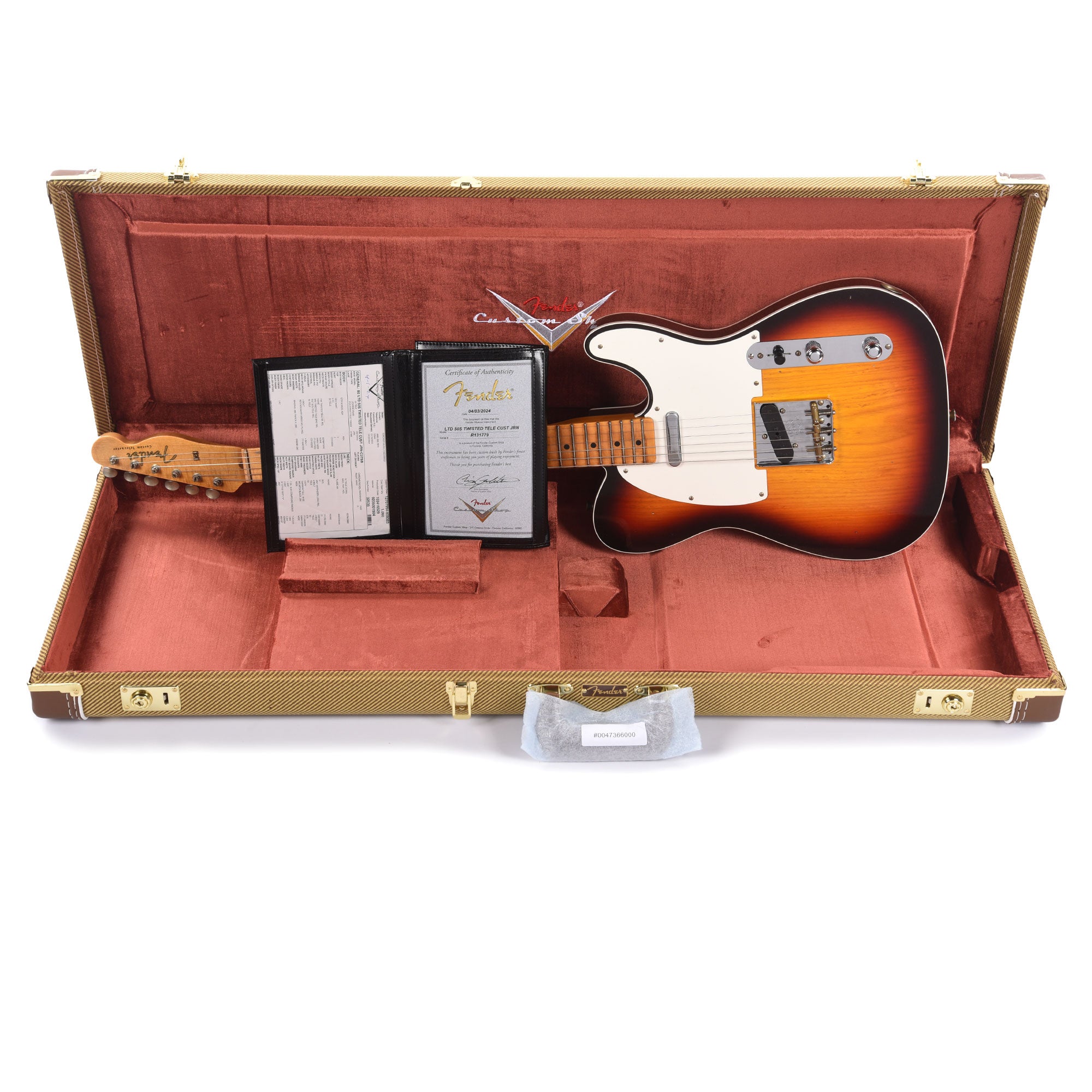 Fender Custom Shop Limited Edition '50s Twisted Tele Custom Journeyman Relic Chocolate 3-Color Sunburst Electric Guitars / Solid Body