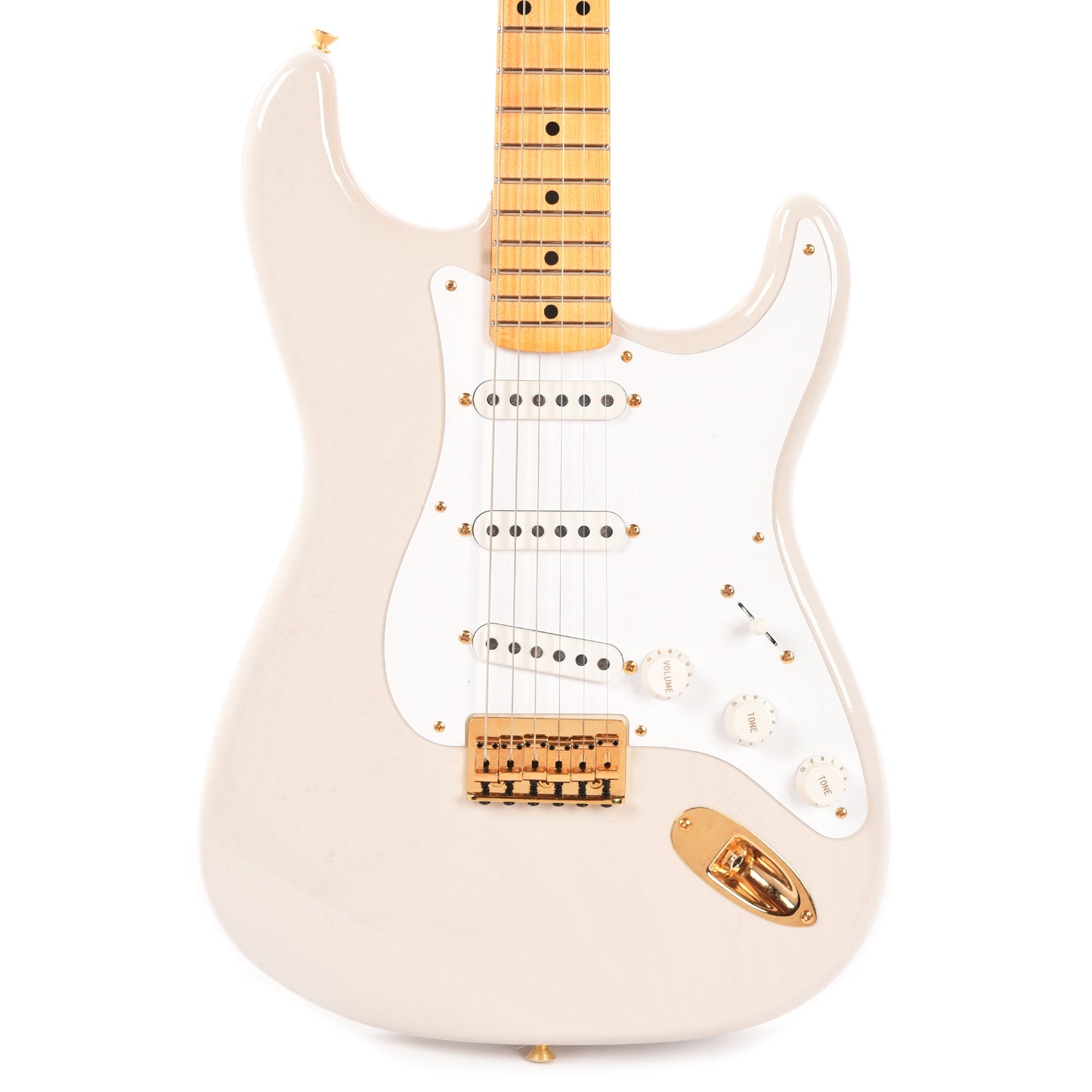 Fender Custom Shop Limited Edition '54 Hardtail Stratocaster Deluxe Closet Classic with Gold Hardware Dirty White Blonde Electric Guitars / Solid Body