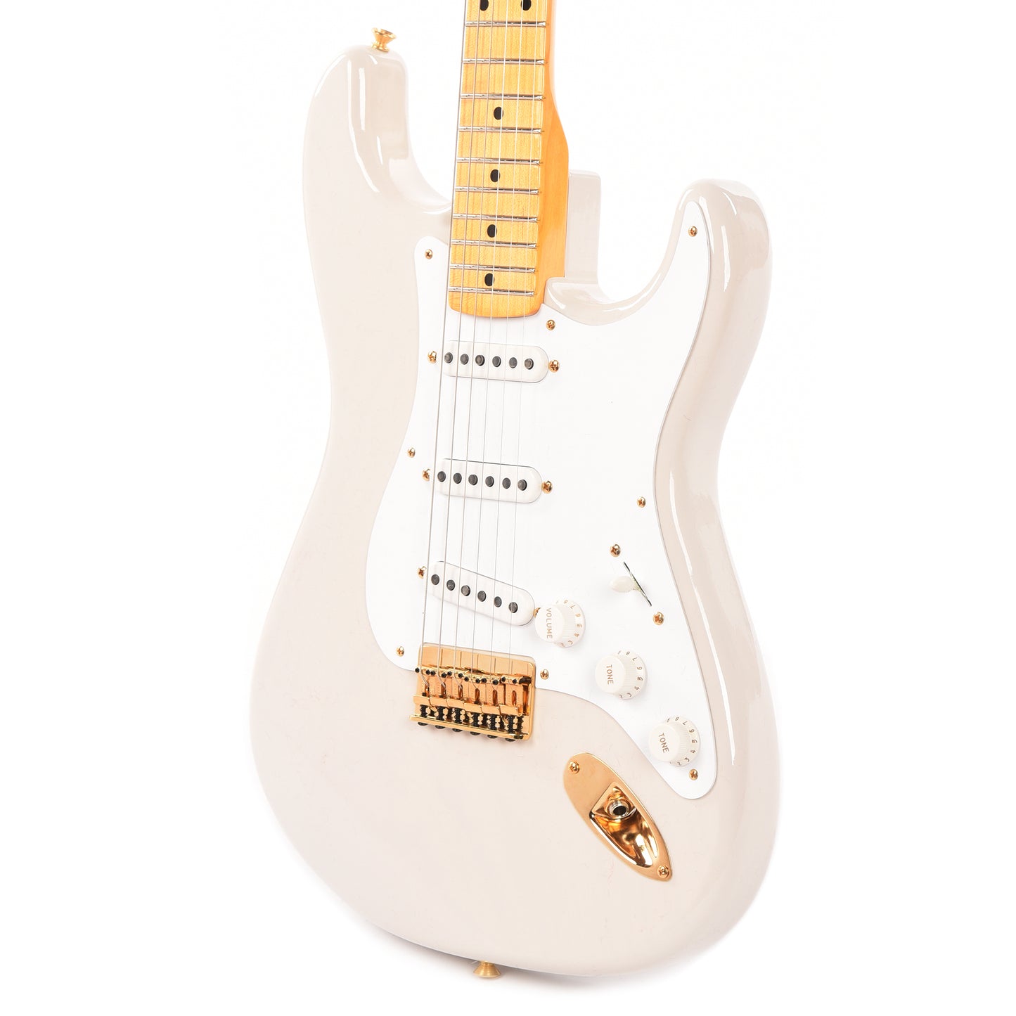Fender Custom Shop Limited Edition '54 Hardtail Stratocaster Deluxe Closet Classic with Gold Hardware Dirty White Blonde Electric Guitars / Solid Body