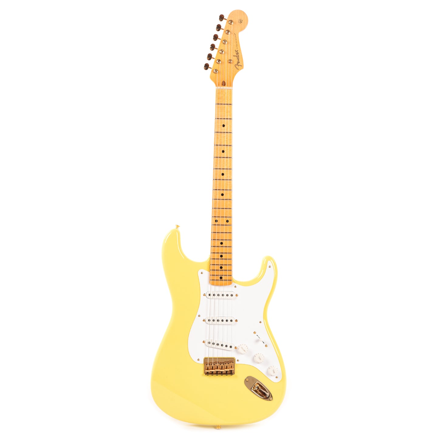 Fender Custom Shop Limited Edition '54 Hardtail Stratocaster Deluxe Closet Classic with Gold Hardware Faded Aged Canary Yellow Electric Guitars / Solid Body