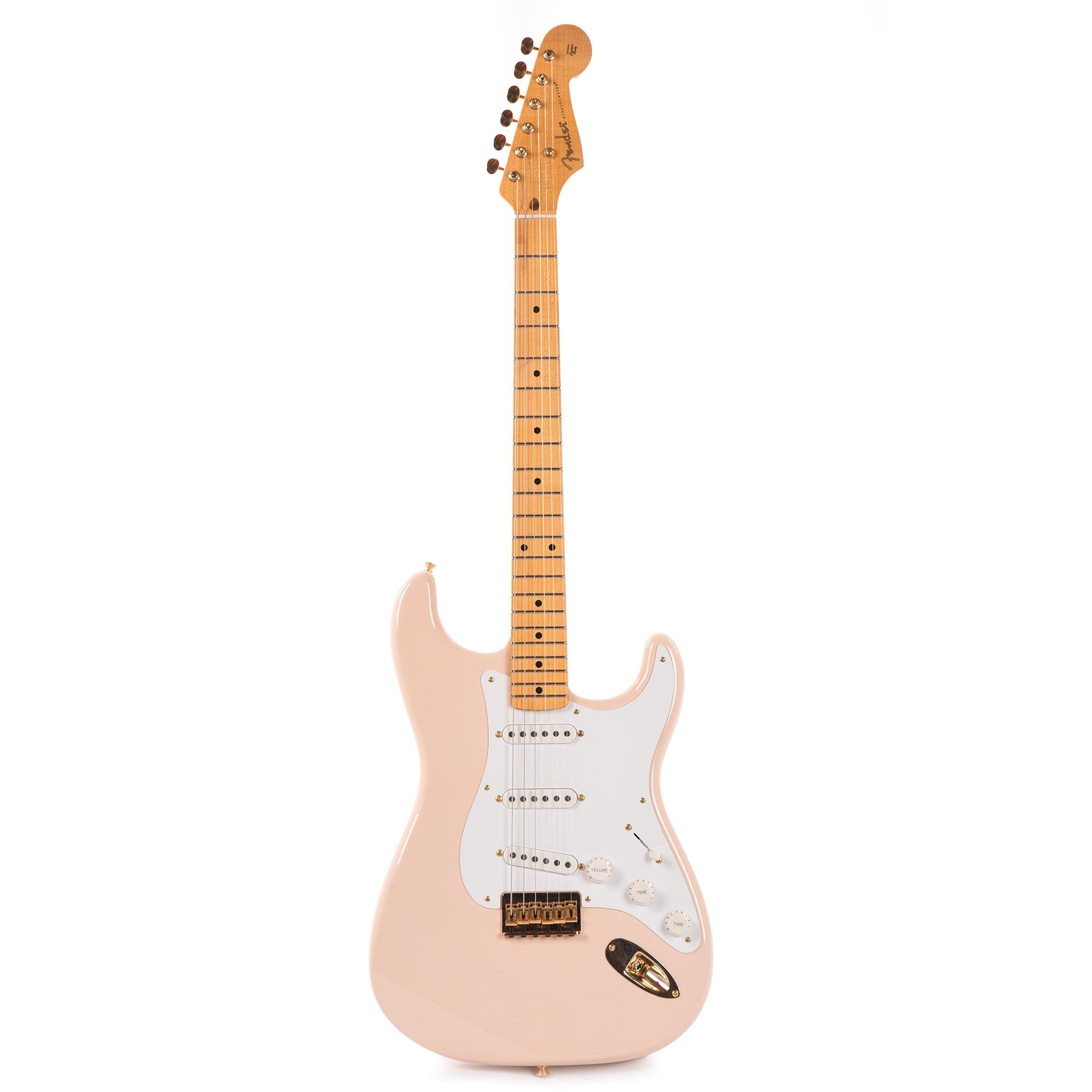 Fender Custom Shop Limited Edition '54 Hardtail Stratocaster Deluxe Closet Classic with Gold Hardware Super/Super Faded Aged Shell Pink Electric Guitars / Solid Body