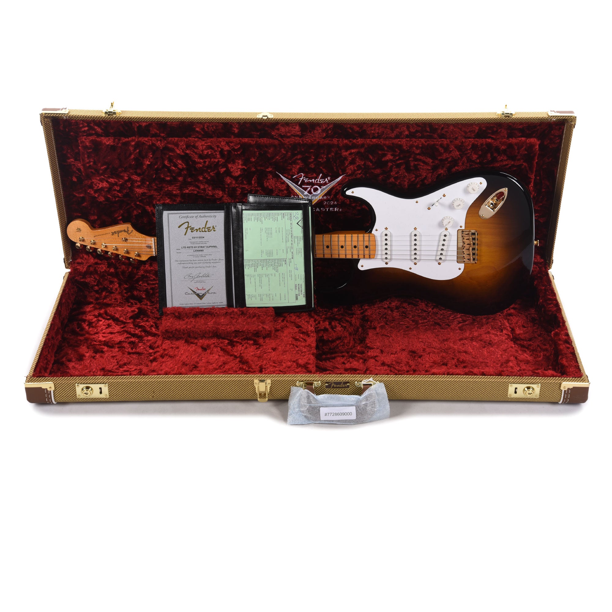 Fender Custom Shop Limited Edition '54 Hardtail Stratocaster Deluxe Closet Classic with Gold Hardware Wide-Fade 2-Color Sunburst Electric Guitars / Solid Body