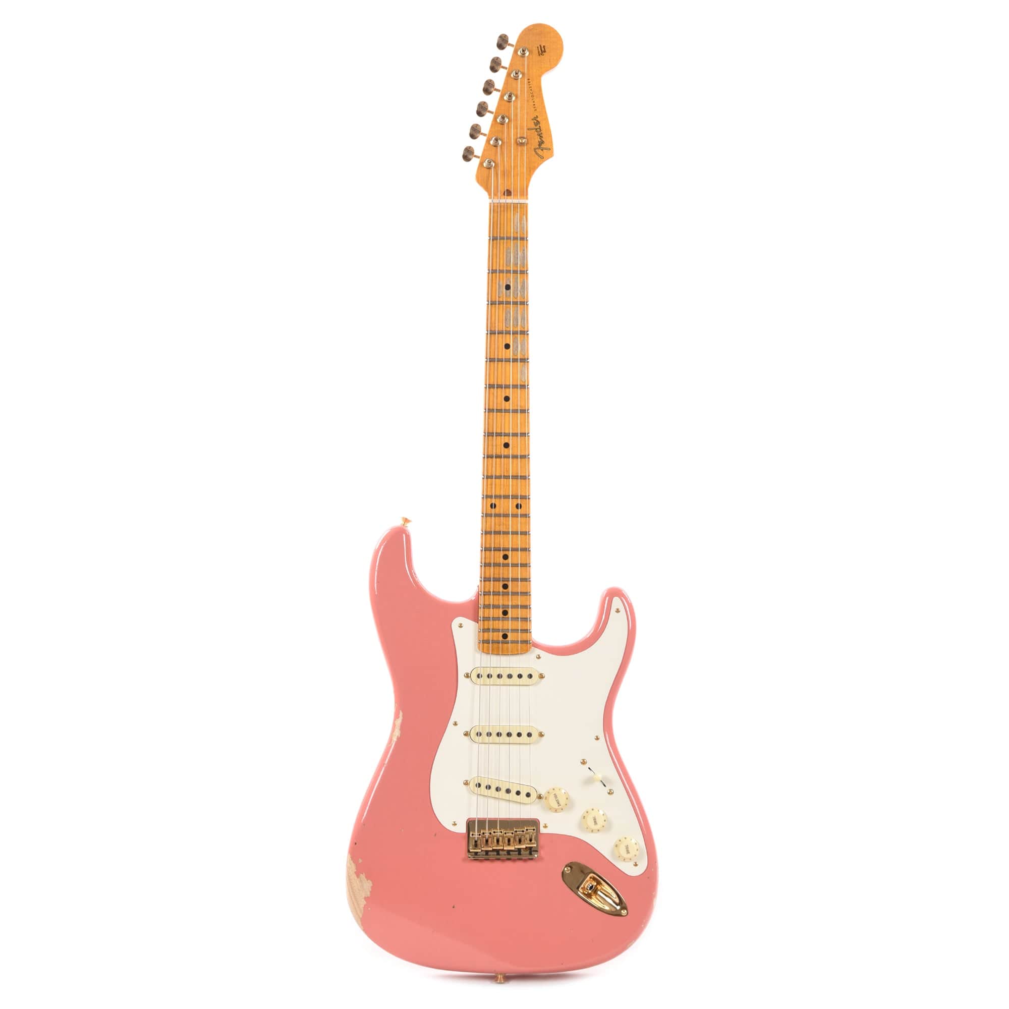 Fender Custom Shop Limited Edition '56 Hardtail Stratocaster Relic Super Faded Tahitian Coral Electric Guitars / Solid Body