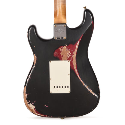 Fender Custom Shop Limited Edition '59 Stratocaster HSS Black Pearl over Midnight Wine Heavy Relic w/Seymour Duncan '59 Humbucker Electric Guitars / Solid Body