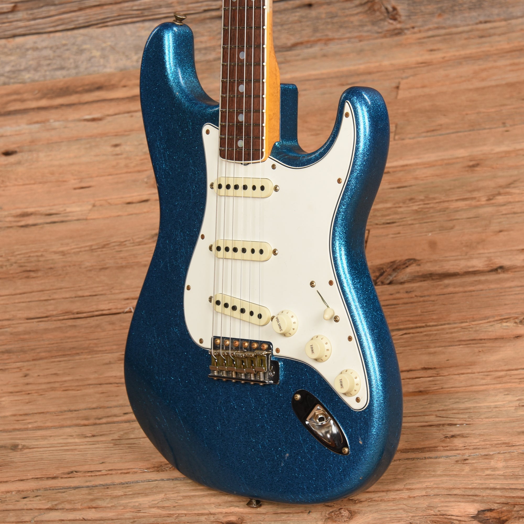 Fender Custom Shop Limited Edition '65 Stratocaster Journeyman Relic Aged Blue Sparkle 2022 Electric Guitars / Solid Body