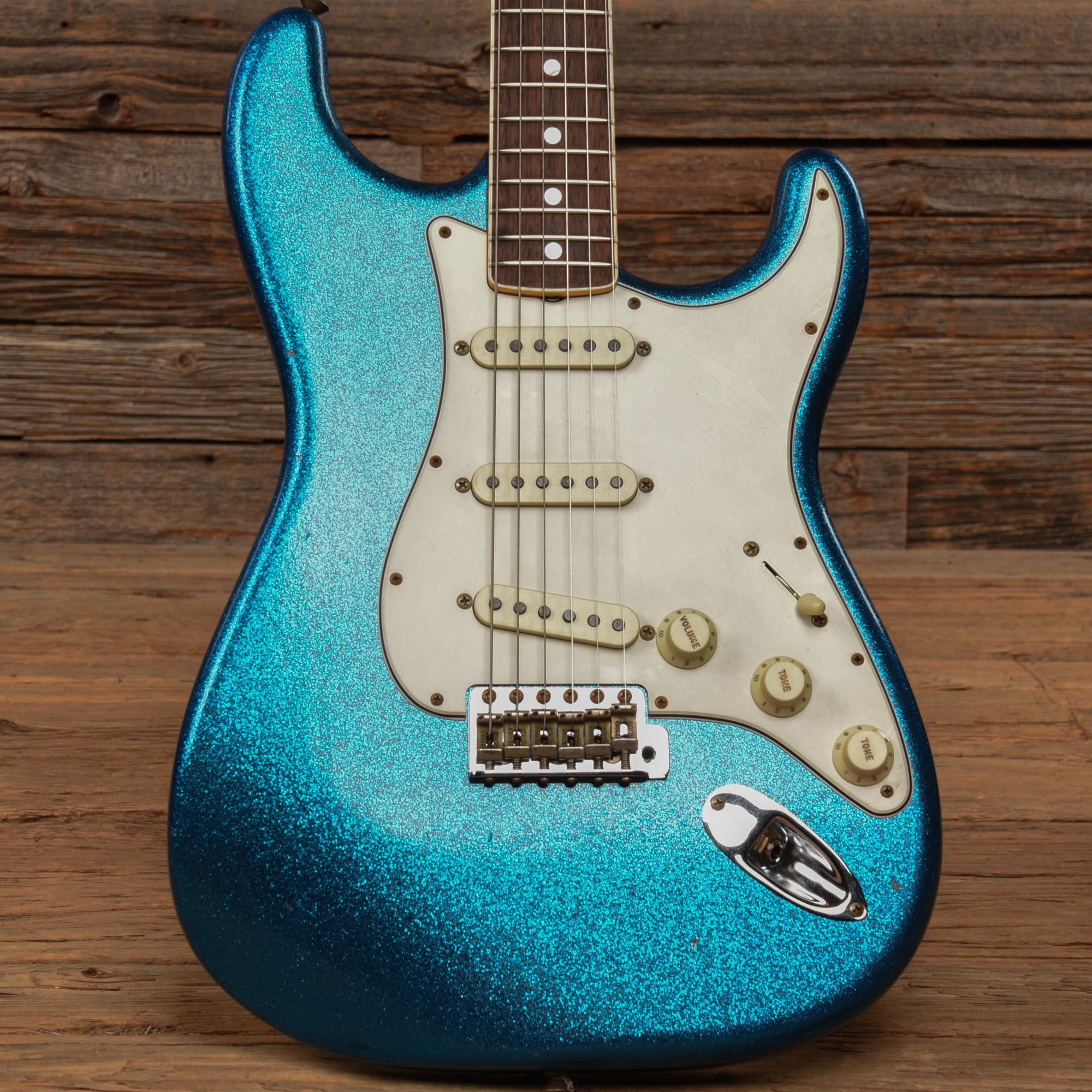 Fender Custom Shop Limited Edition '65 Stratocaster Journeyman Relic Aged Blue Sparkle 2022 Electric Guitars / Solid Body