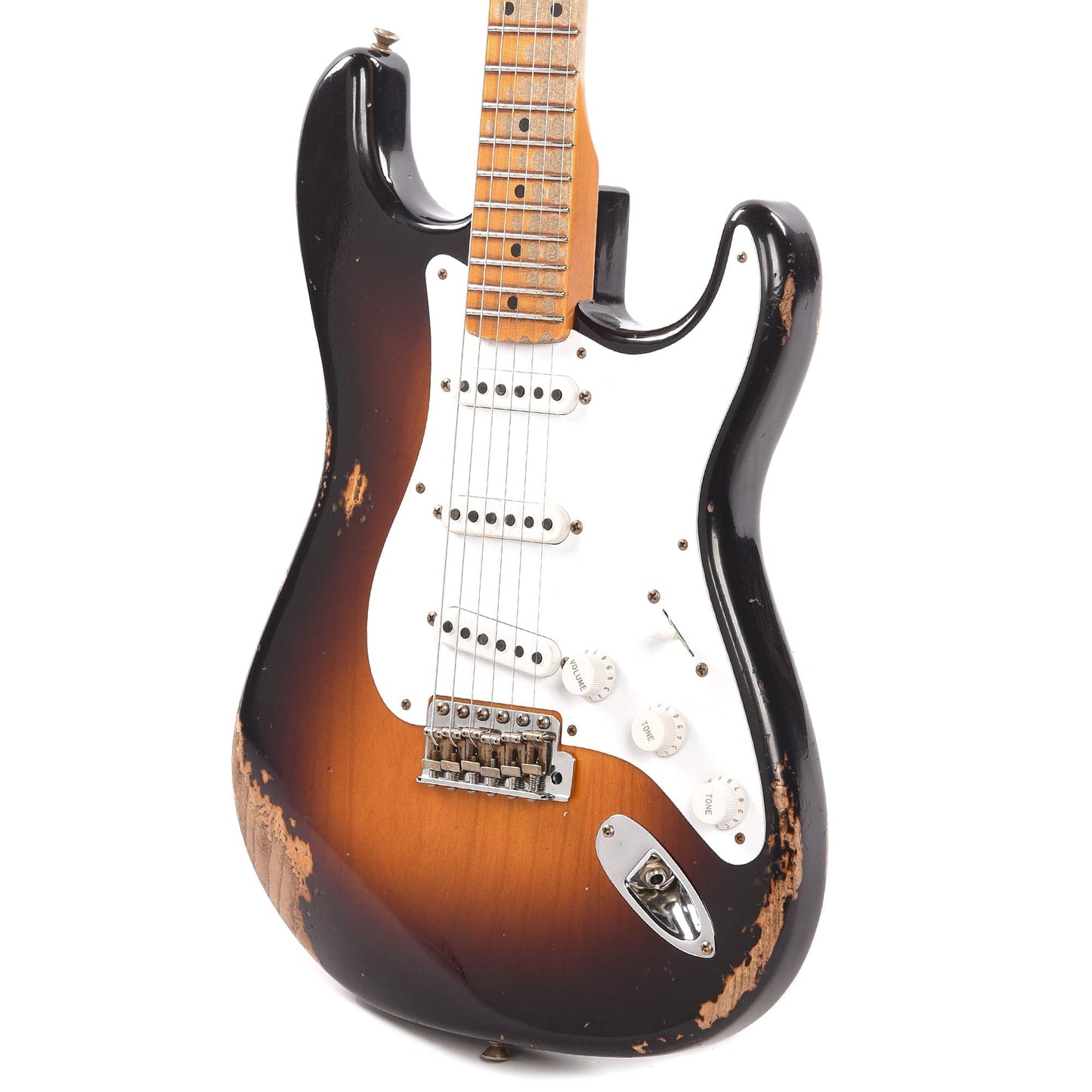 Fender Custom Shop Limited Edition 70th Anniversary 1954 Stratocaster Heavy Relic Wide-Fade 2-Color Sunburst Electric Guitars / Solid Body