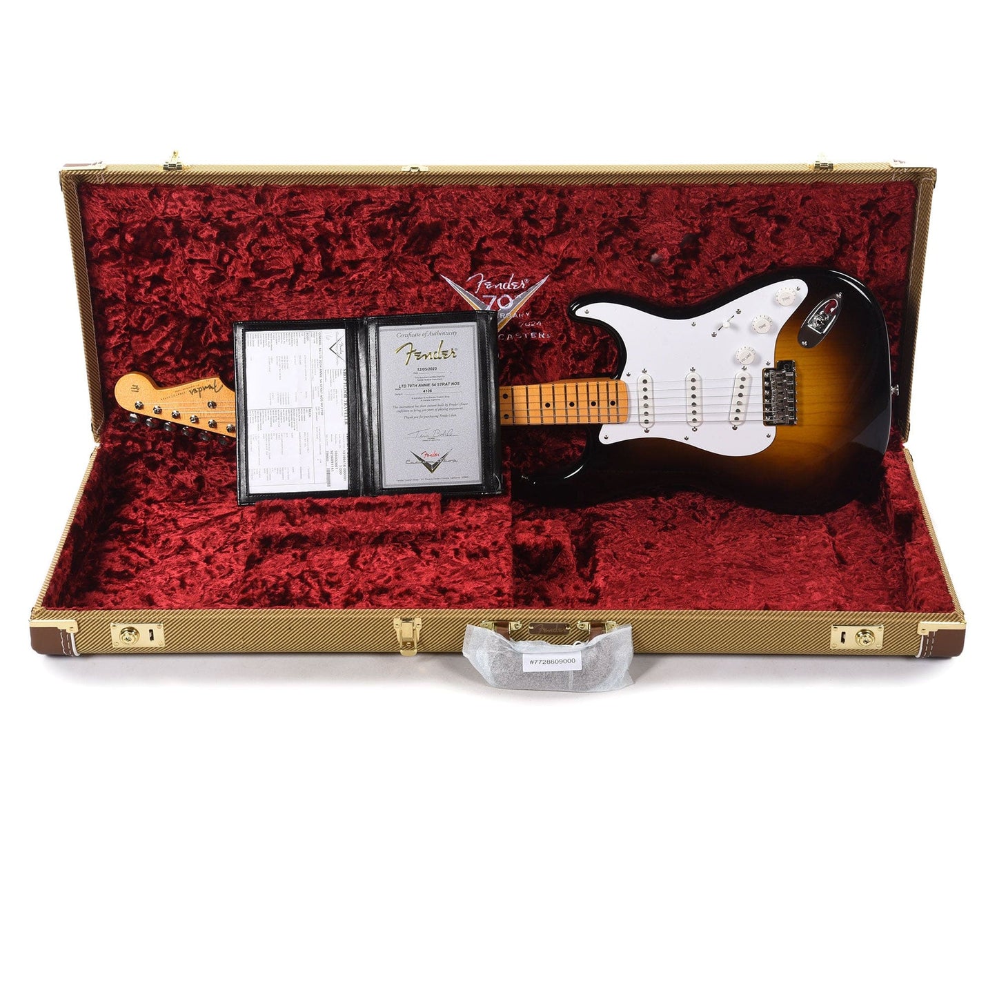 Fender Custom Shop Limited Edition 70th Anniversary 1954 Stratocaster NOS Wide-Fade 2-Color Sunburst Electric Guitars / Solid Body