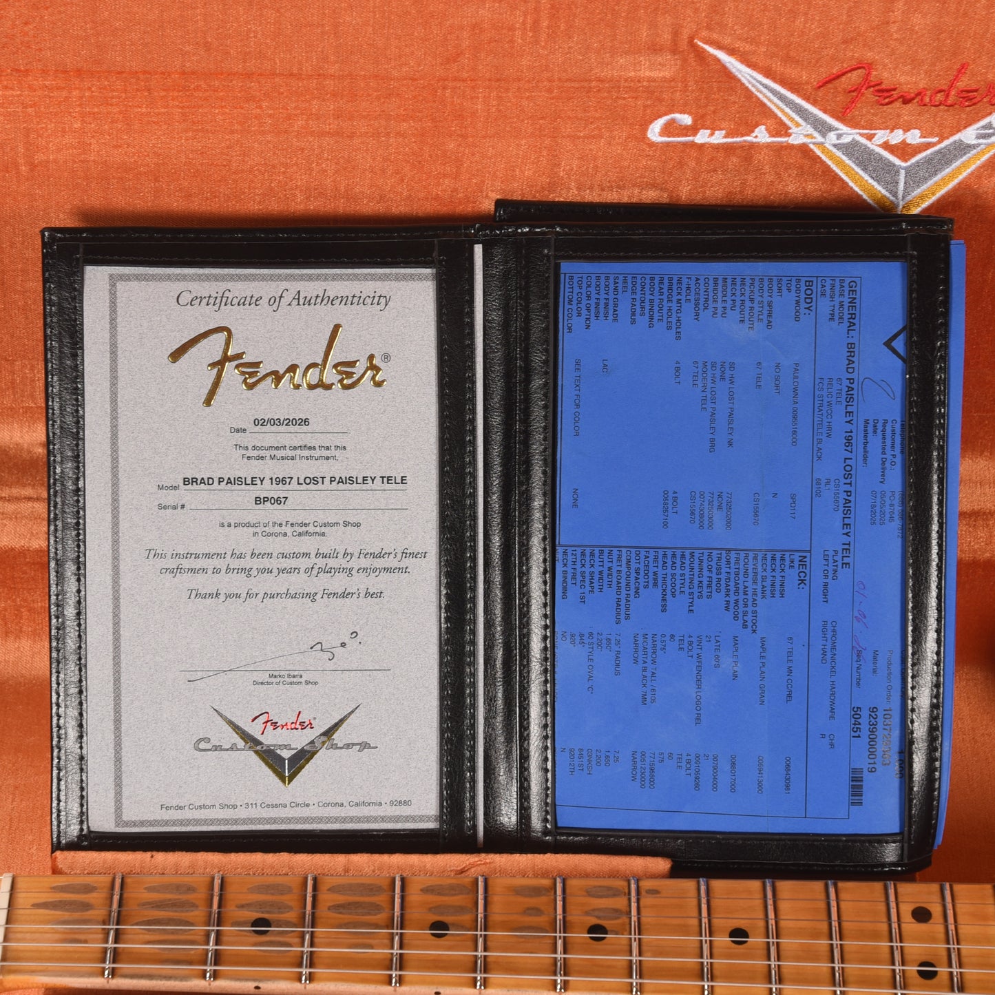 Fender Custom Shop Limited Edition Brad Paisley 1967 "Lost Paisley" Telecaster Blue Paisley Electric Guitars / Solid Body