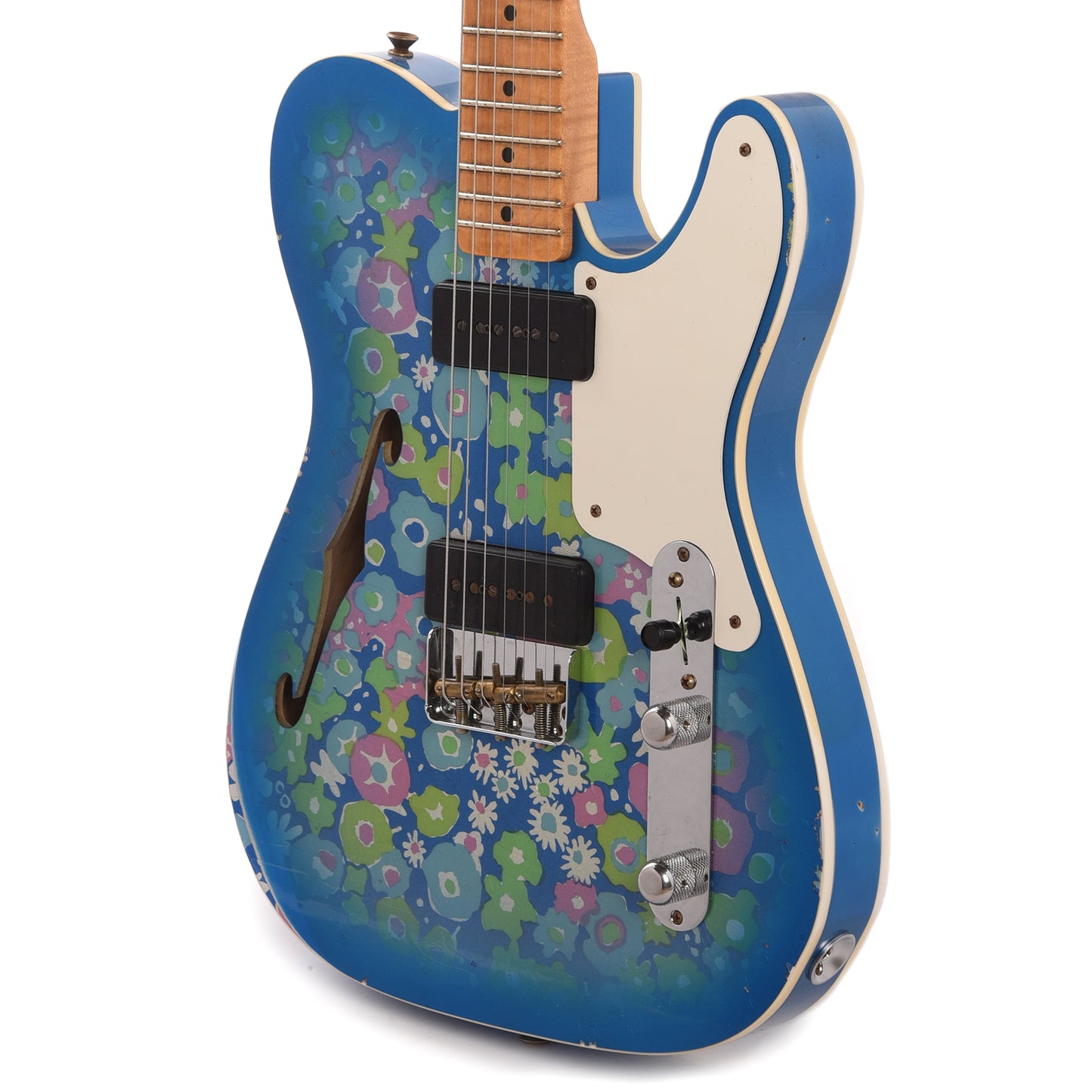 Fender Custom Shop Limited Edition Dual P90 Telecaster Relic Blue Floral Electric Guitars / Solid Body